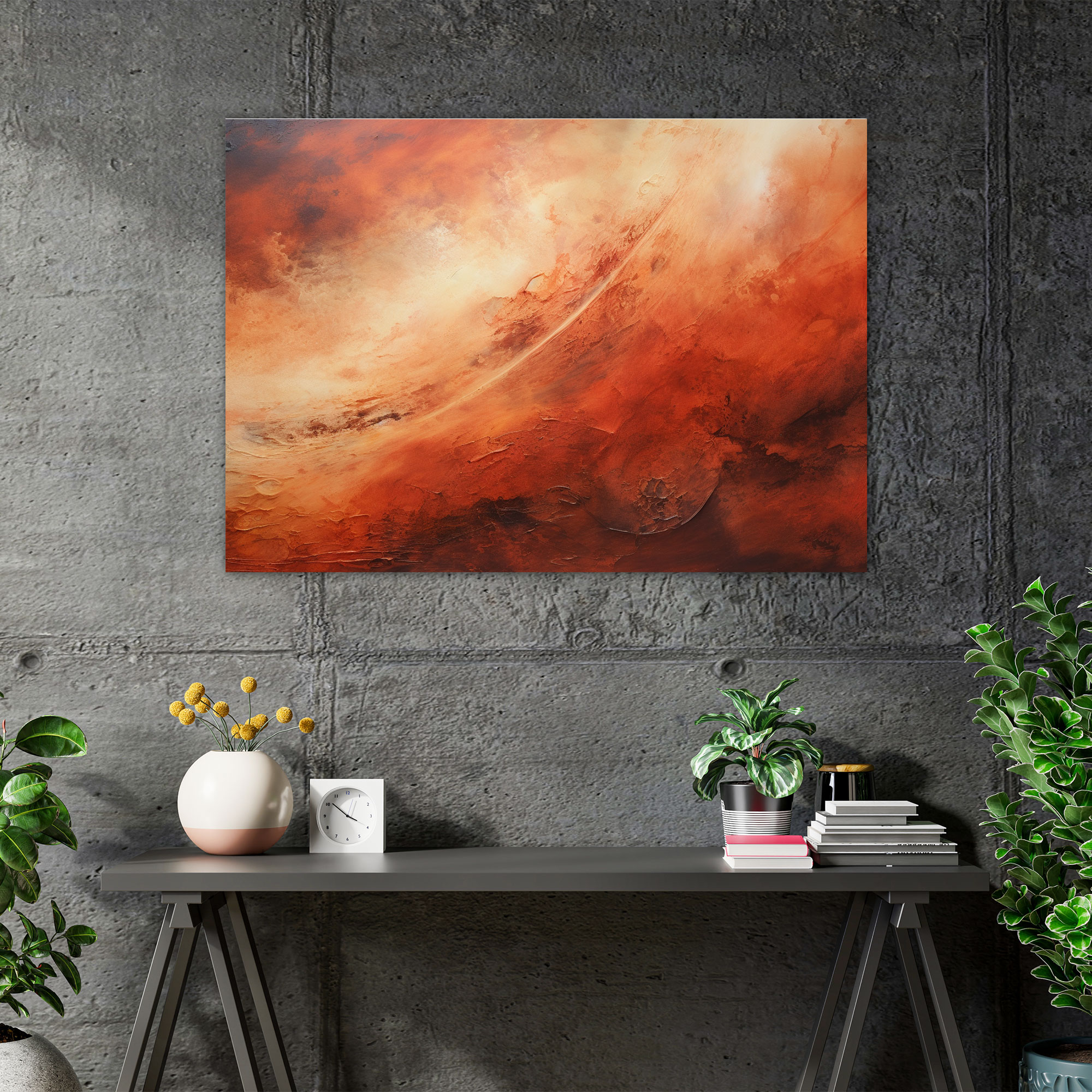 Mars Fire Canvas Print - Earth, Fiery Landscapes, Wall Art, Canvas