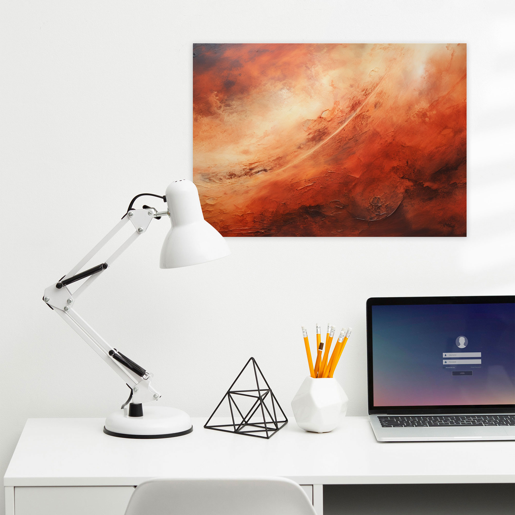 Mars Fire Canvas Print - Earth, Fiery Landscapes, Wall Art, Canvas