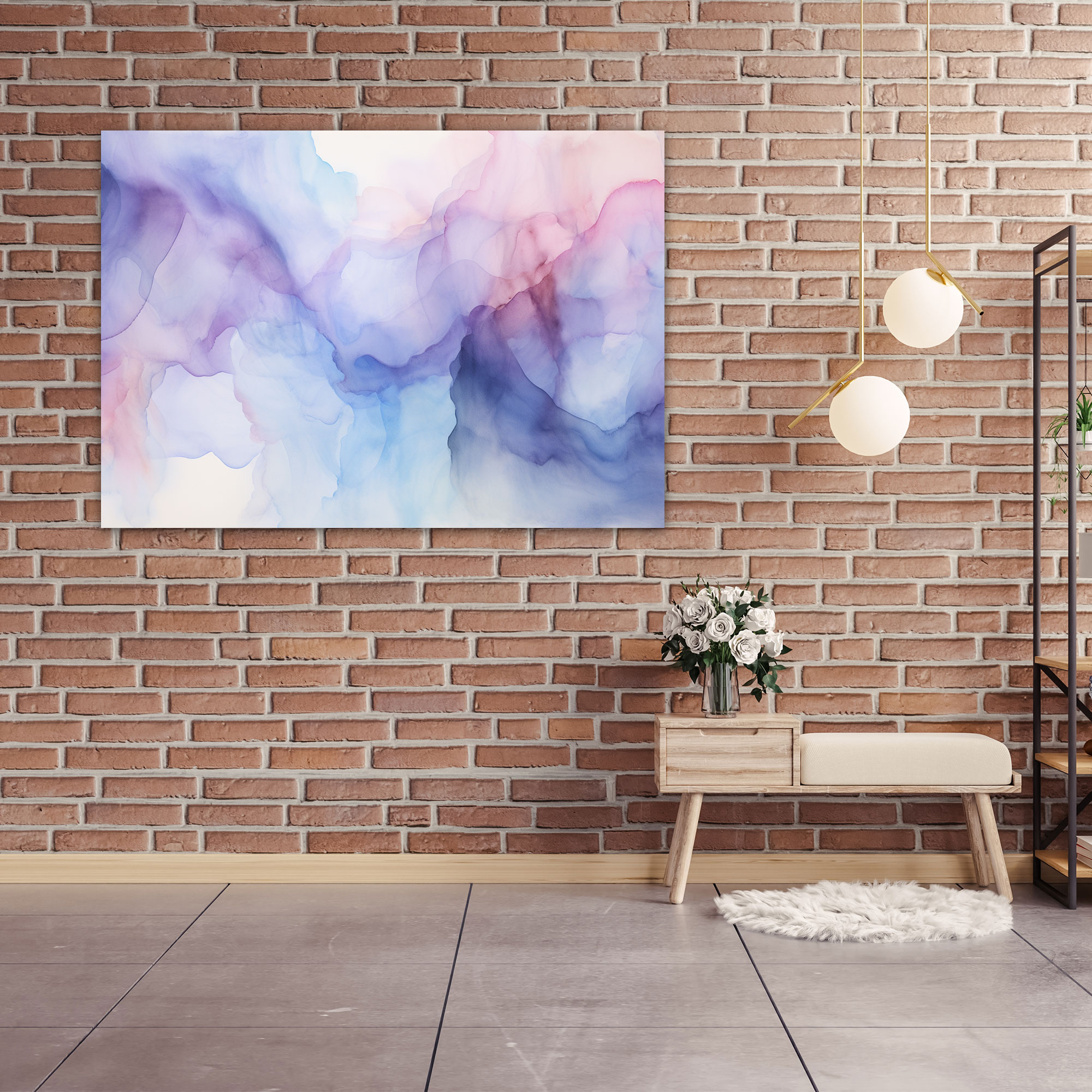 Dreamy Mars Landscapes Canvas Print - Earth, Mars Landscapes, Canvas, Shades Of Blue
