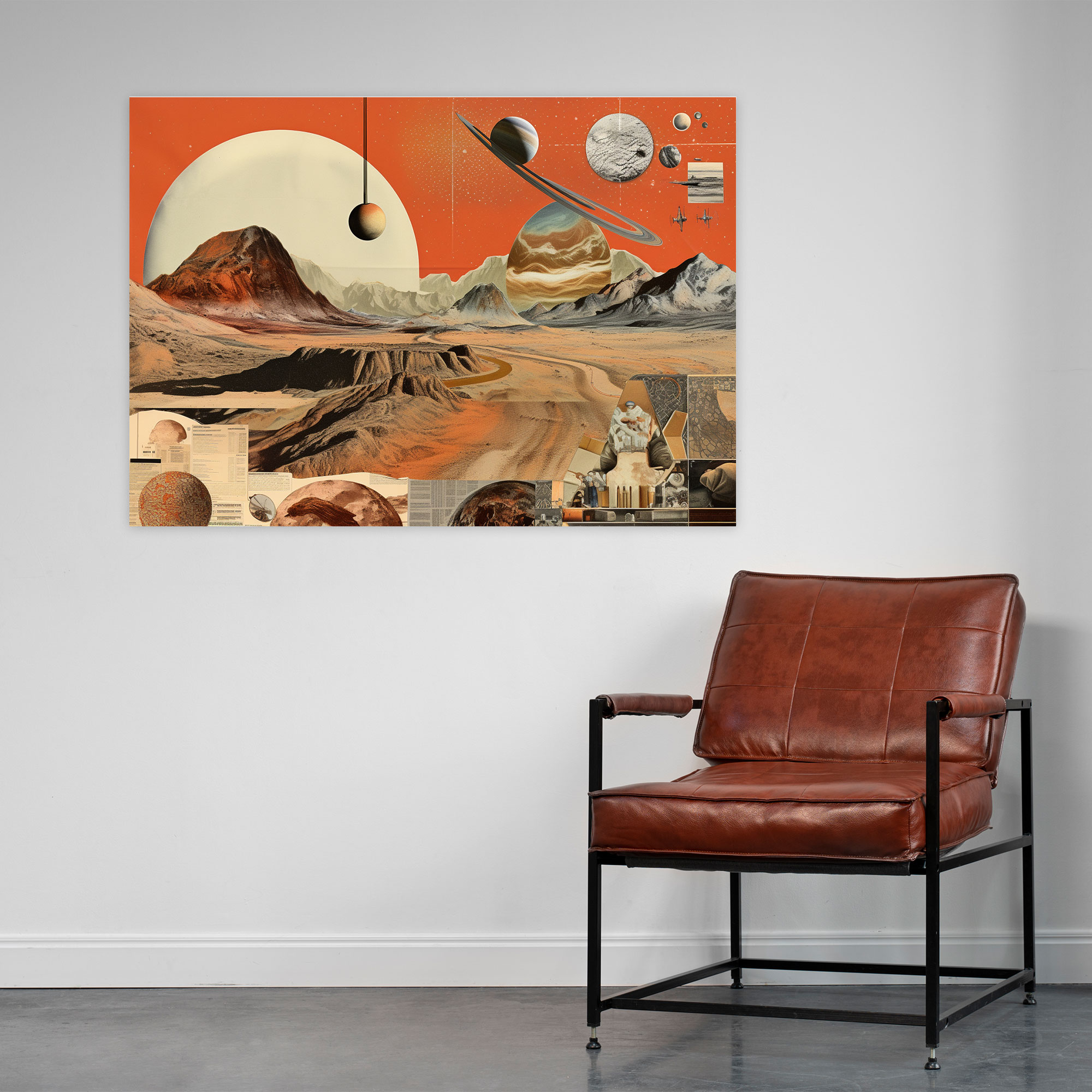 Vintage Mars Astronomi Koleksiyonu Kanvas Tablo - Dünya Vintage Astronomi İllüstrasyonları Koleksiyonu Mars Duvar Dekorasyonu