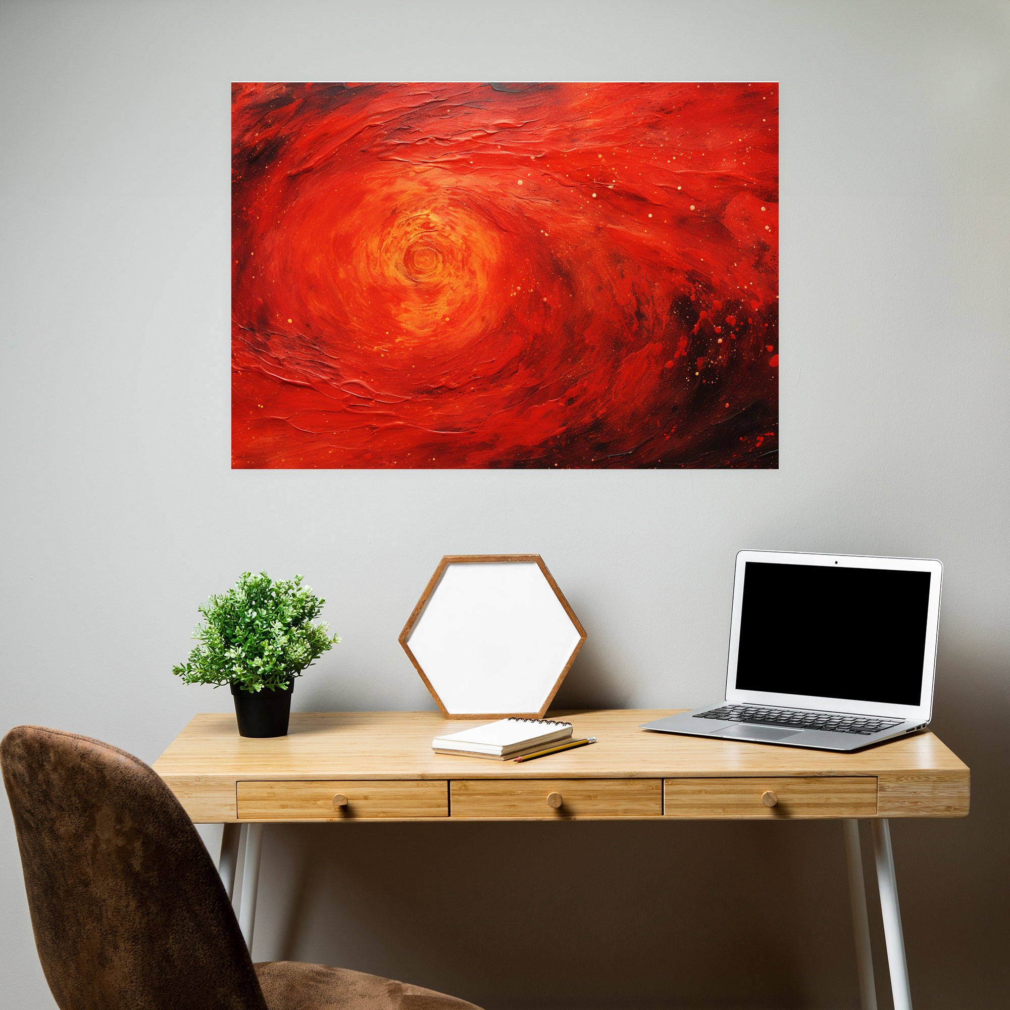 Mars Canvas Print - Abstract Red Planet Wall Art - Earth, Red Planet, Abstract Painting, Wall Art