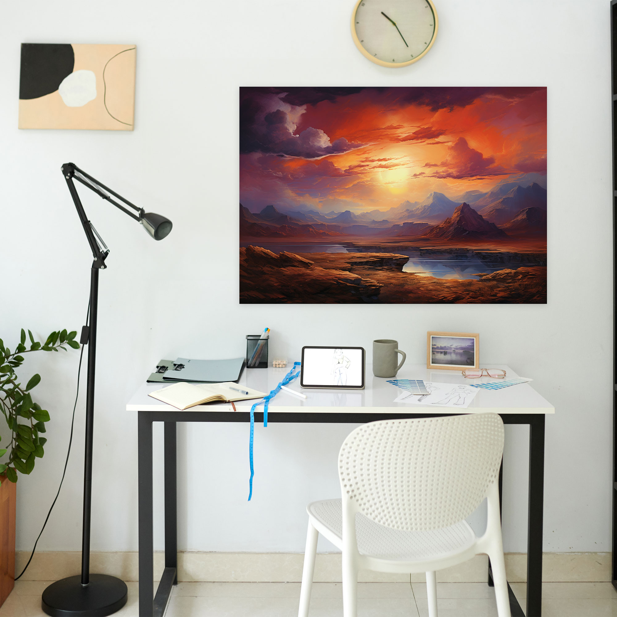 Mars Canvas Print - Majestic Sunset Landscape Wall Art - Earth, Majestic Landscape, Home Decoration, Canvas Wall Art