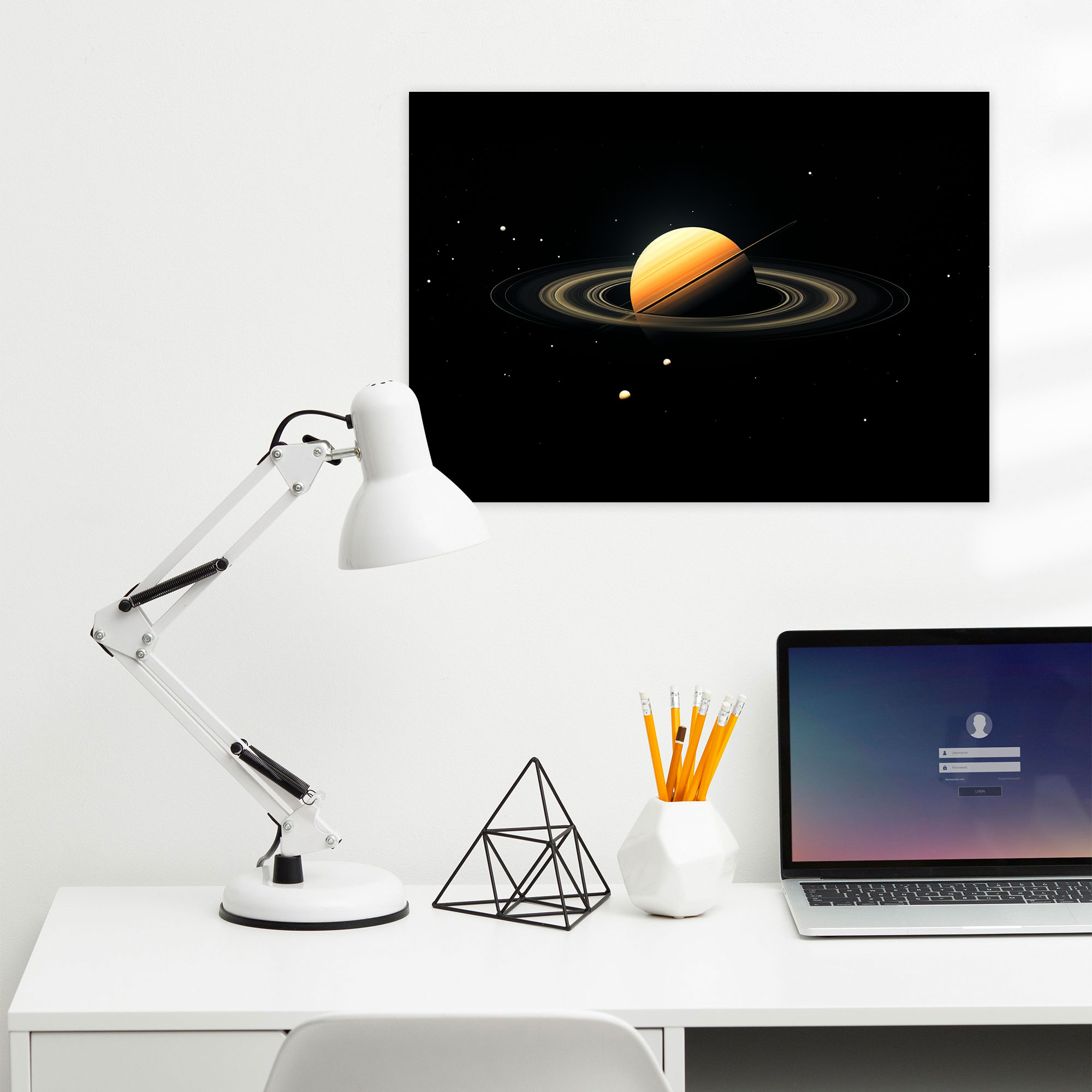 Minimalist Saturn Wall Art - Earth, Home Decoration, Saturn, Modern Elegance