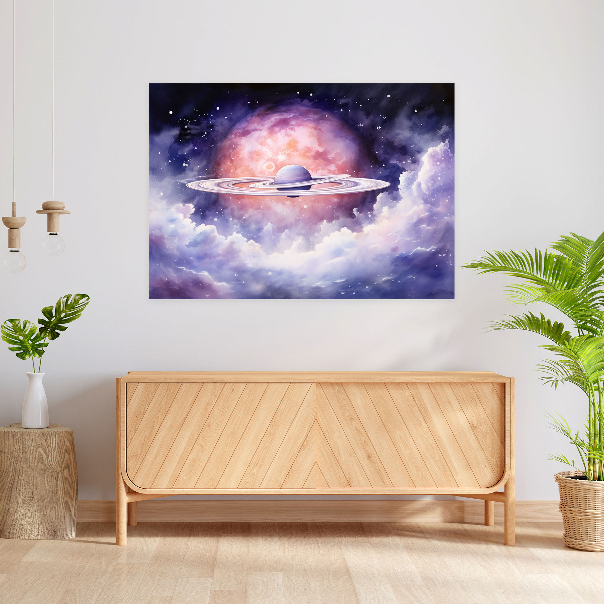 Dreamy Saturn Canvas Print - Earth, Home Decoration, Canvas, Canvas Print
