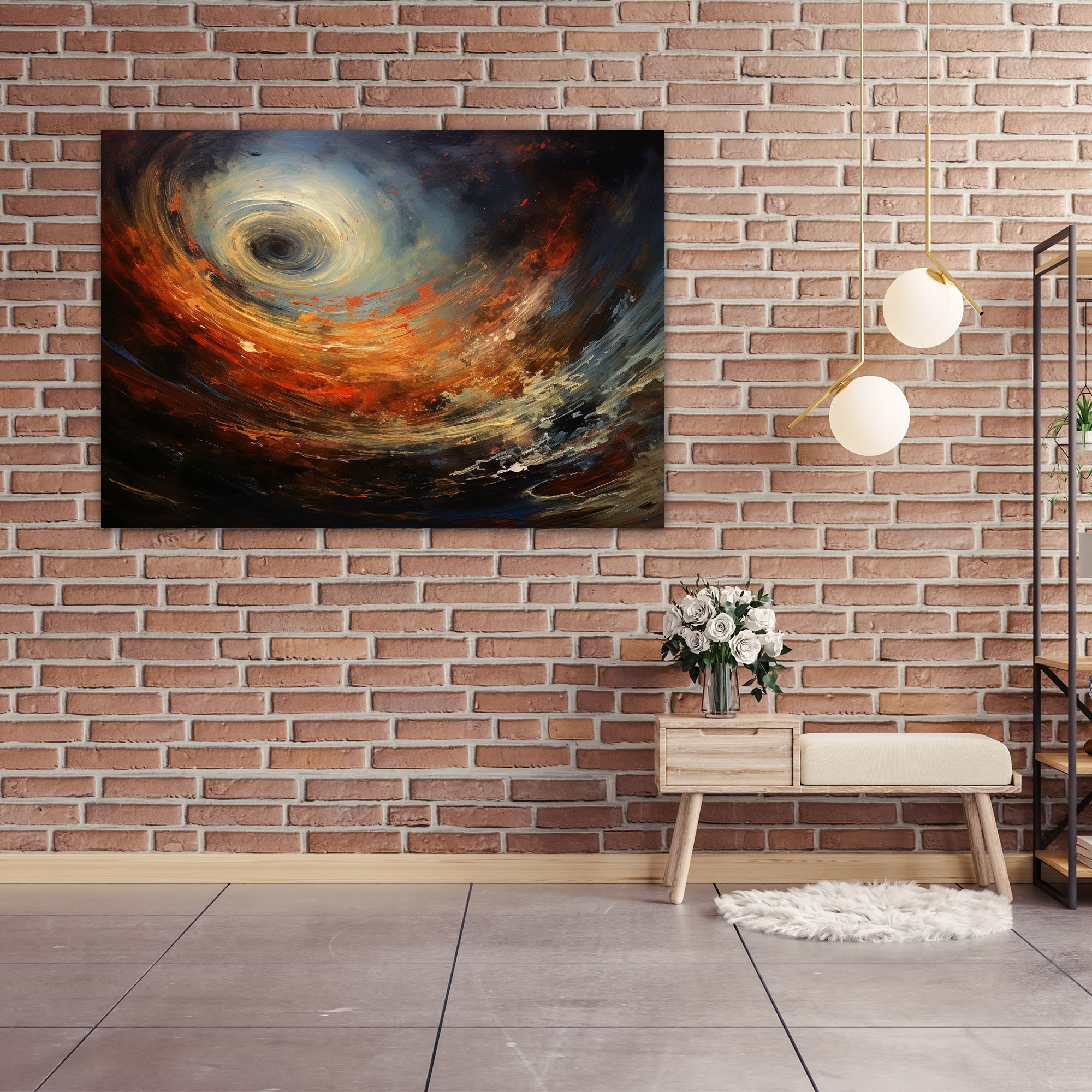 Enchanting Saturn Canvas Print - Earth, Enchanting Atmosphere, Swirling Strokes, Canvas Wall Art