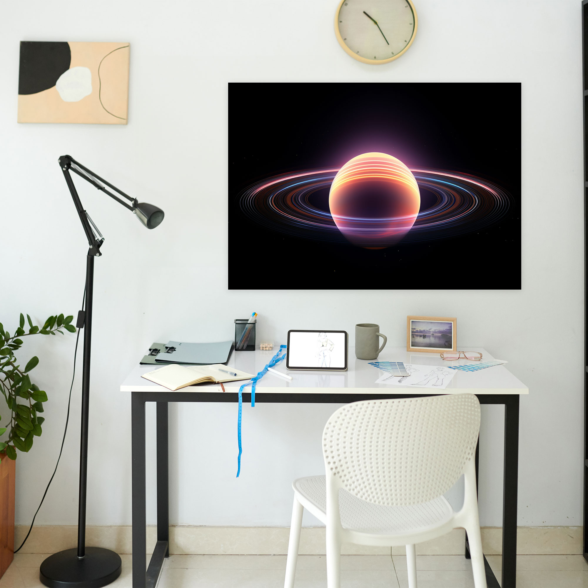 Saturn Wall Art - Earth, Wall Decoration, Canvas Wall Art, Art Lovers
