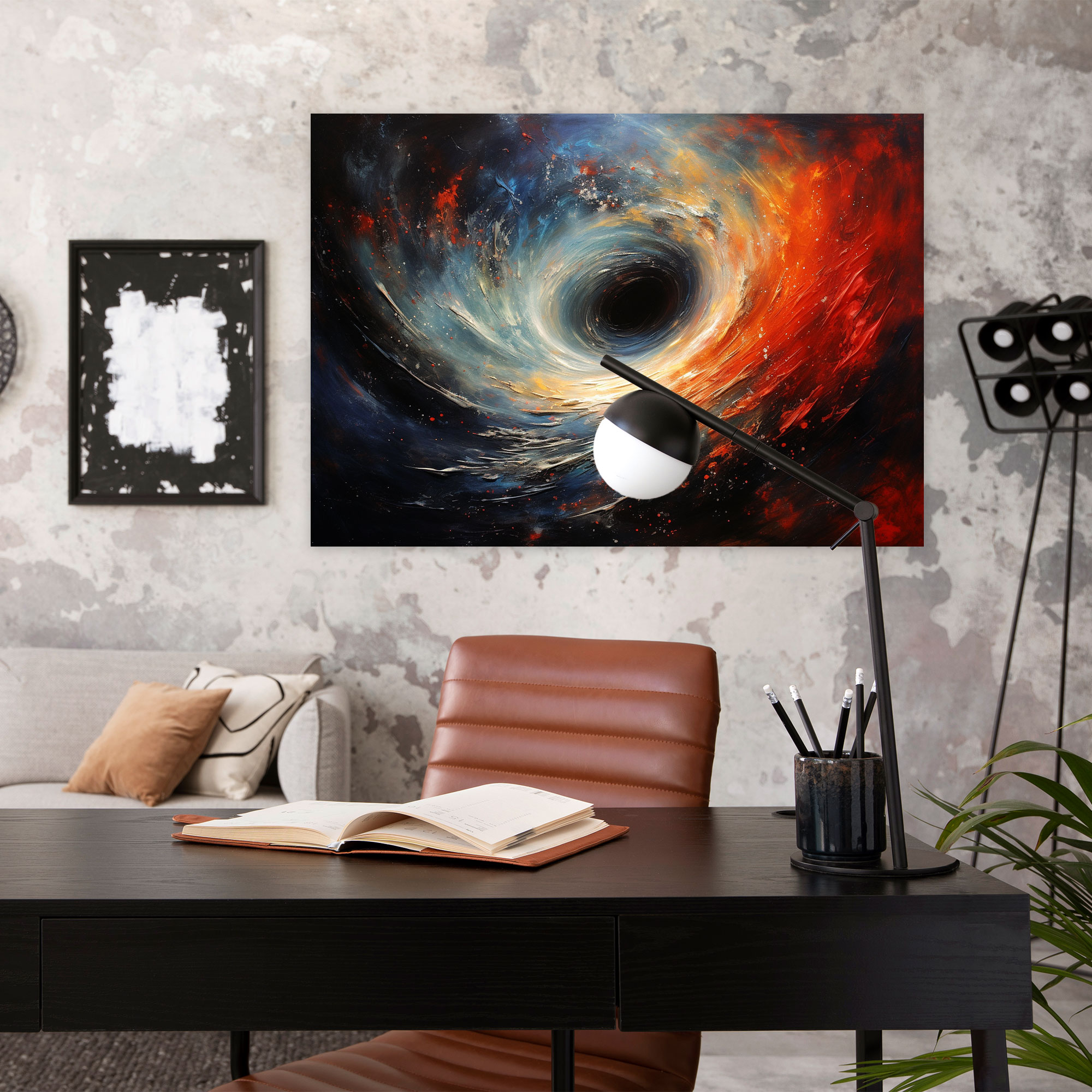 Mesmerizing Black Hole Canvas Print - Earth, Abstract Painting, Canvas Wall Art, Canvas