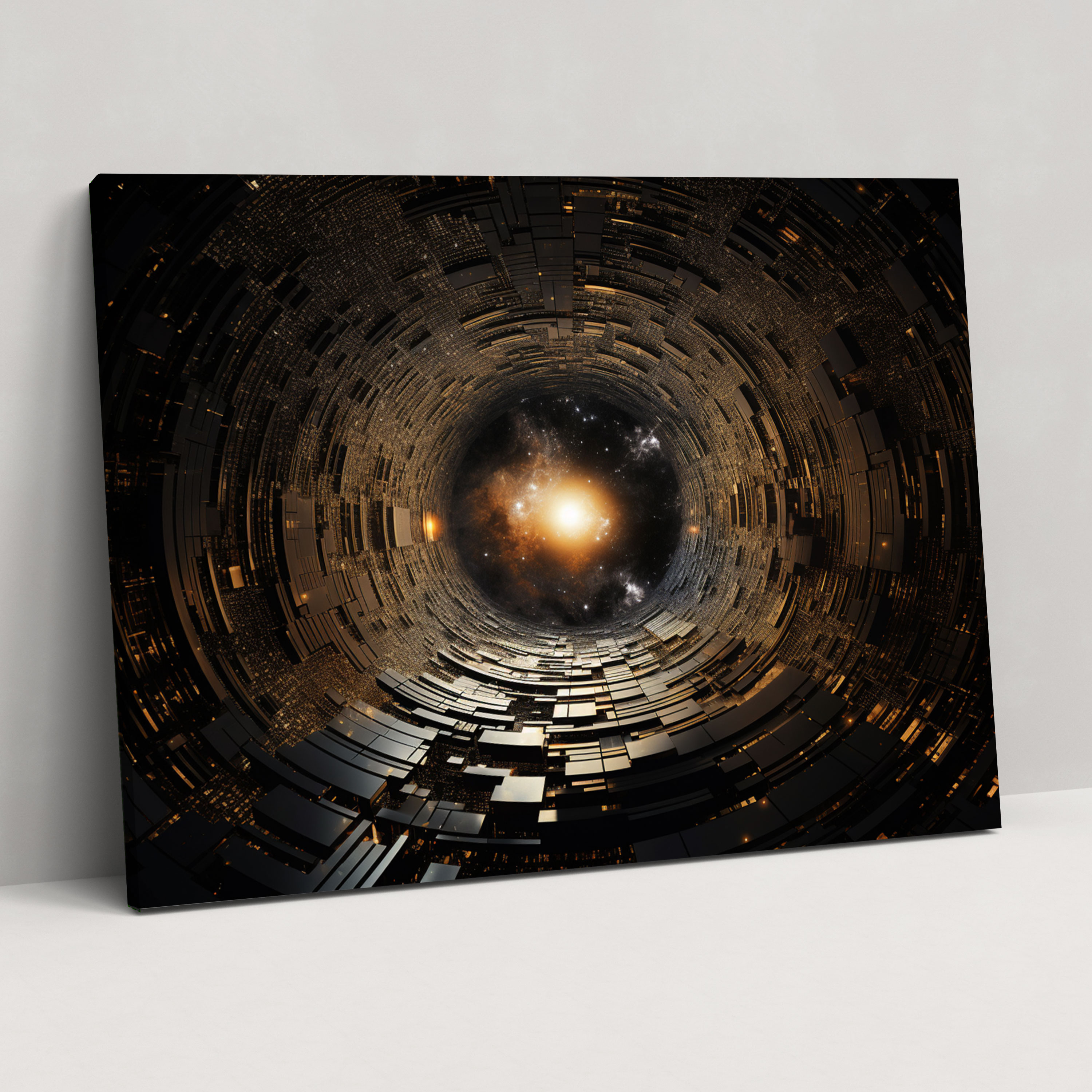 Sci-Art Fusion Canvas Print - Earth, Digital Collage, Science, Convergence