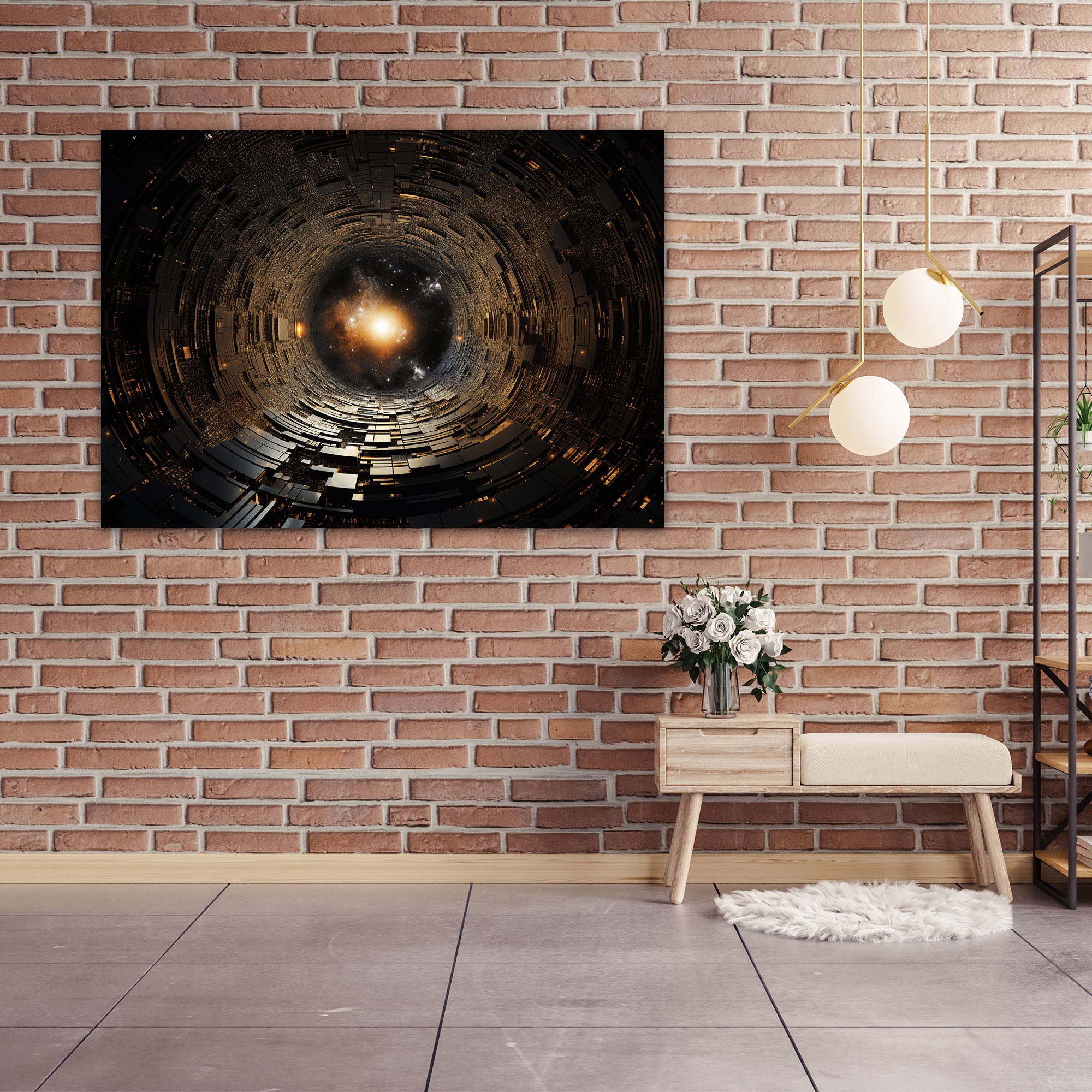 Sci-Art Fusion Canvas Print - Earth, Digital Collage, Science, Convergence