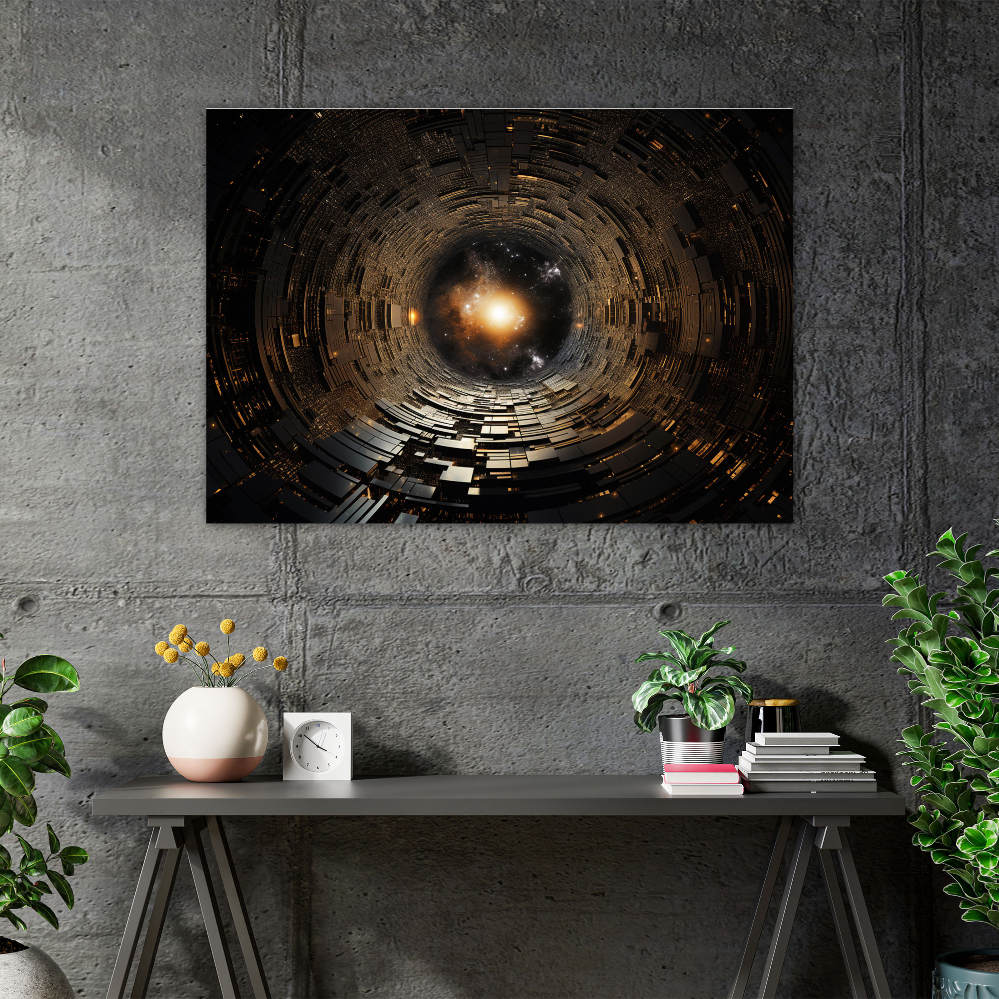 Sci-Art Fusion Canvas Print - Earth, Digital Collage, Science, Convergence
