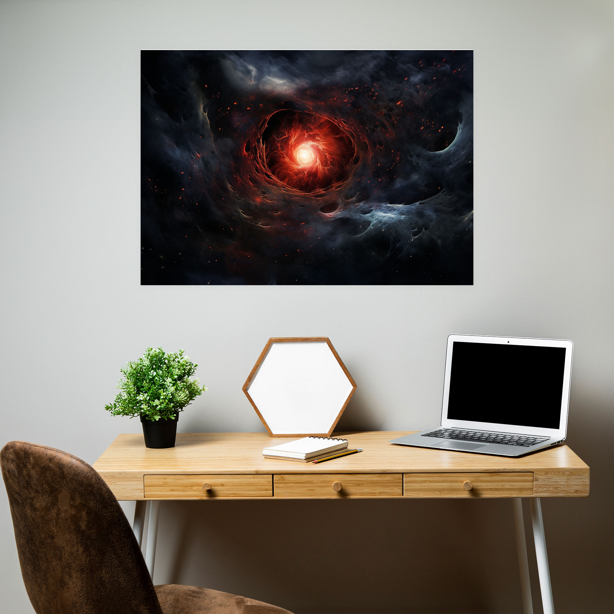 Cosmic Black Hole Canvas Print - Earth, Cosmic Spectacle, Black Hole, Canvas Print