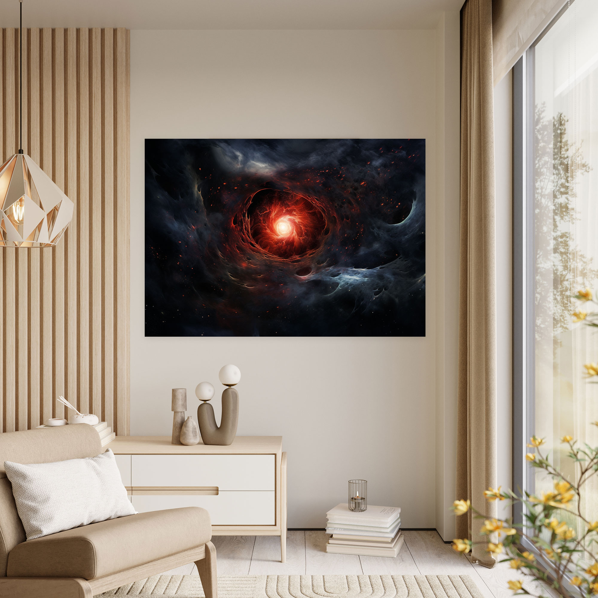 Cosmic Black Hole Canvas Print - Earth, Cosmic Spectacle, Black Hole, Canvas Print