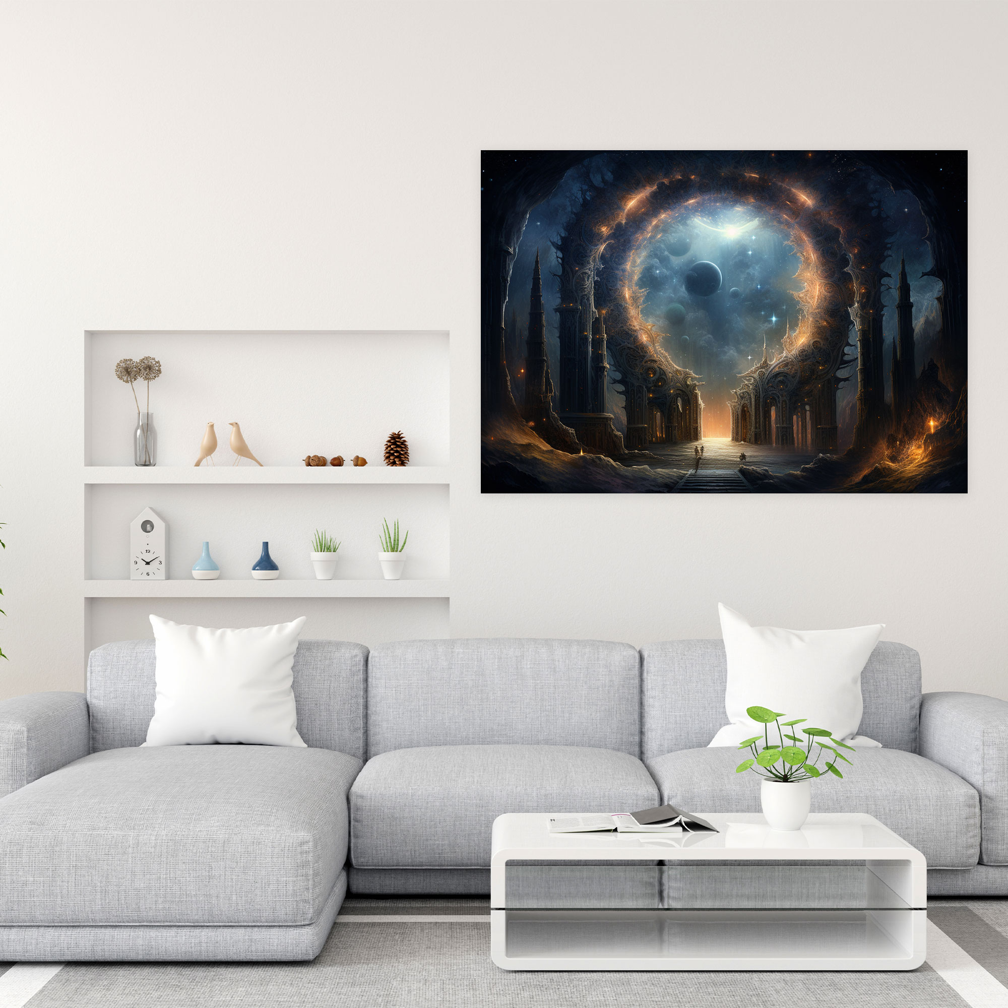Celestial Black Hole Canvas Print - Earth, Home Decoration, Enchanting Celestial World, Black Hole