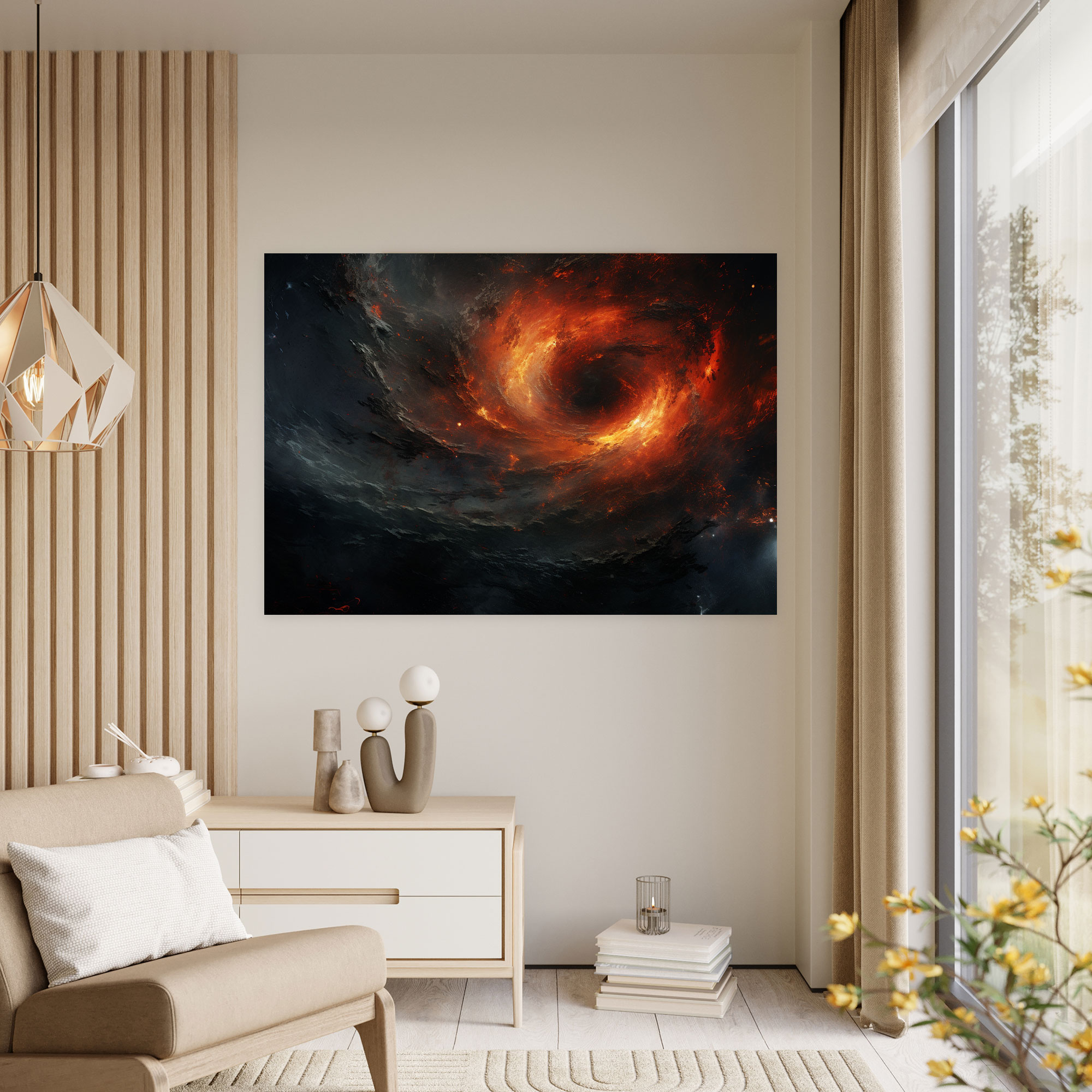 Black Hole Canvas Print - Earth, Canvas, Mysterious Nature, Swirling Vortex Of Darkness