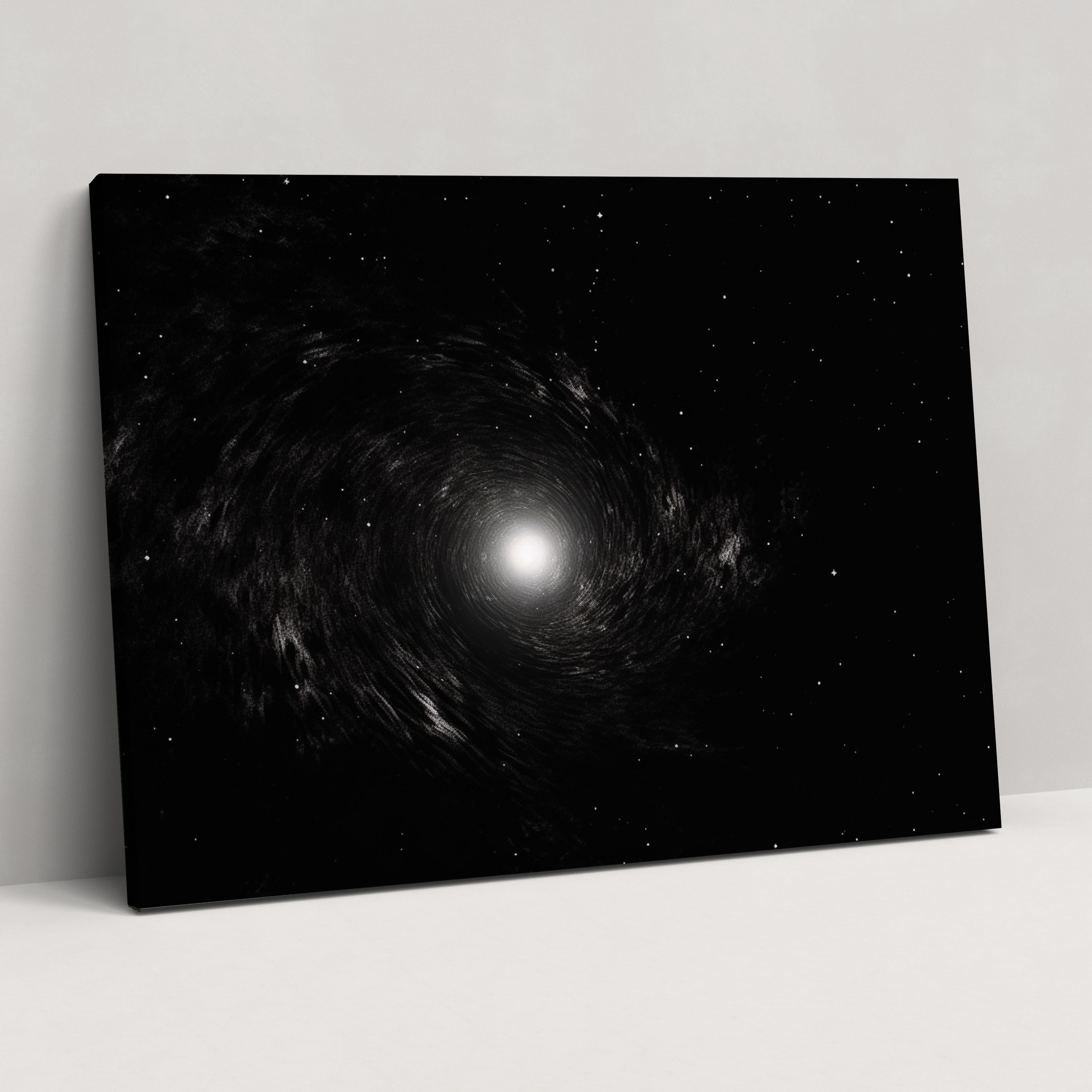 Black Hole Wall Art - Earth, Minimalist Line Drawing, Wall Decoration, Unstoppable Force Of Gravity