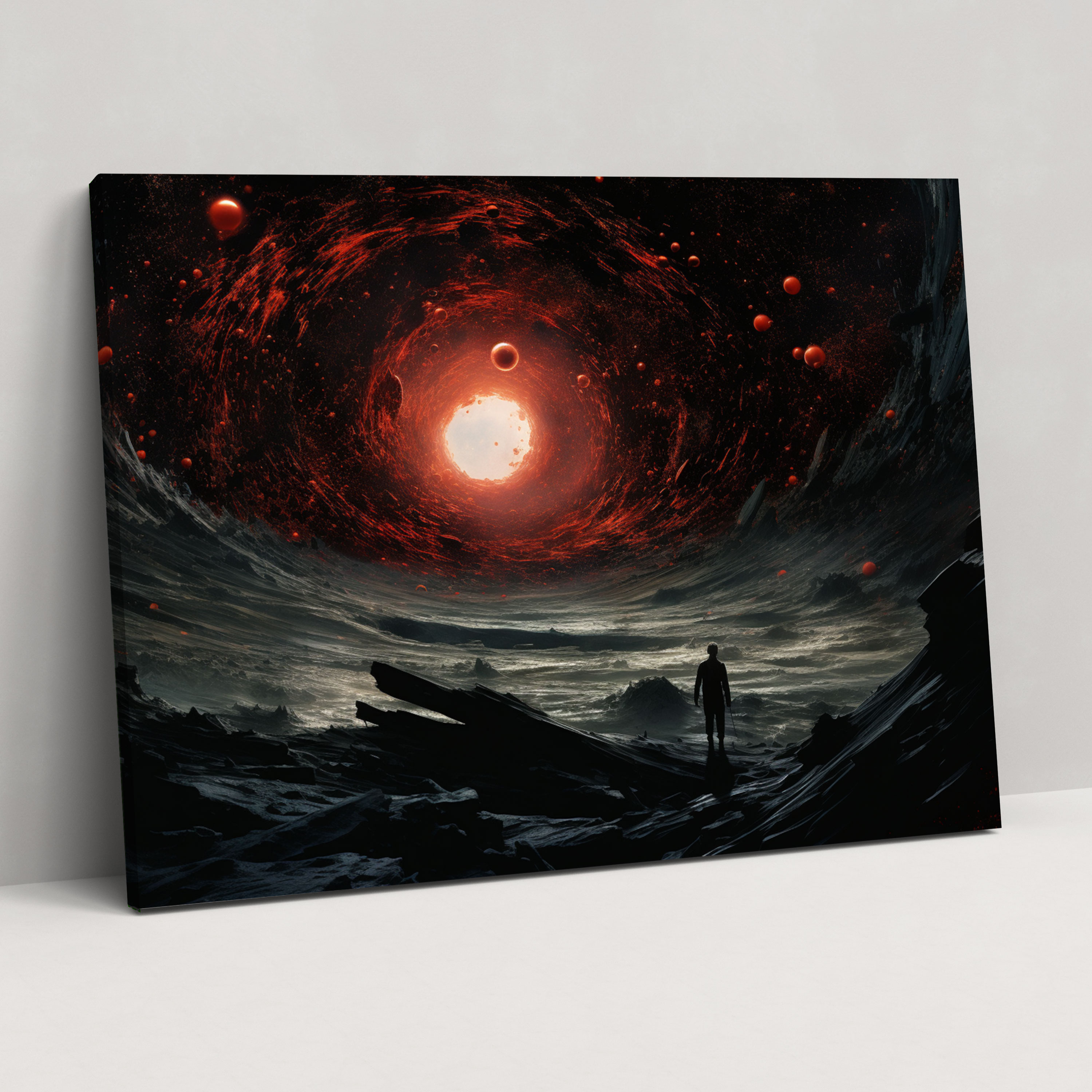 Cosmic Black Hole Canvas Print - Earth, Canvas Print, Canvas, Surreal Digital Collage