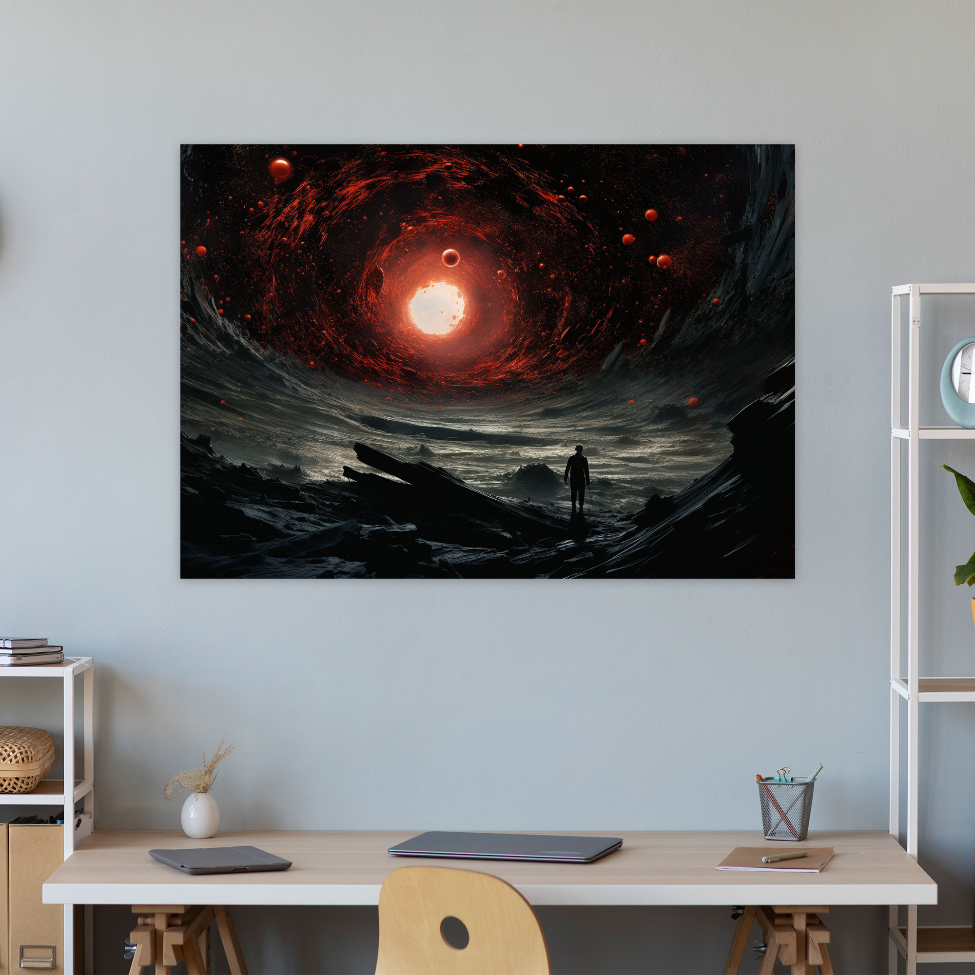 Cosmic Black Hole Canvas Print - Earth, Canvas Print, Canvas, Surreal Digital Collage