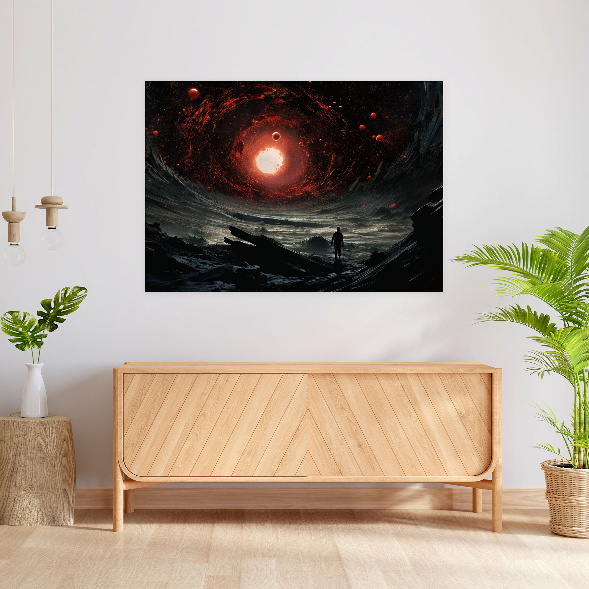 Cosmic Black Hole Canvas Print - Earth, Canvas Print, Canvas, Surreal Digital Collage