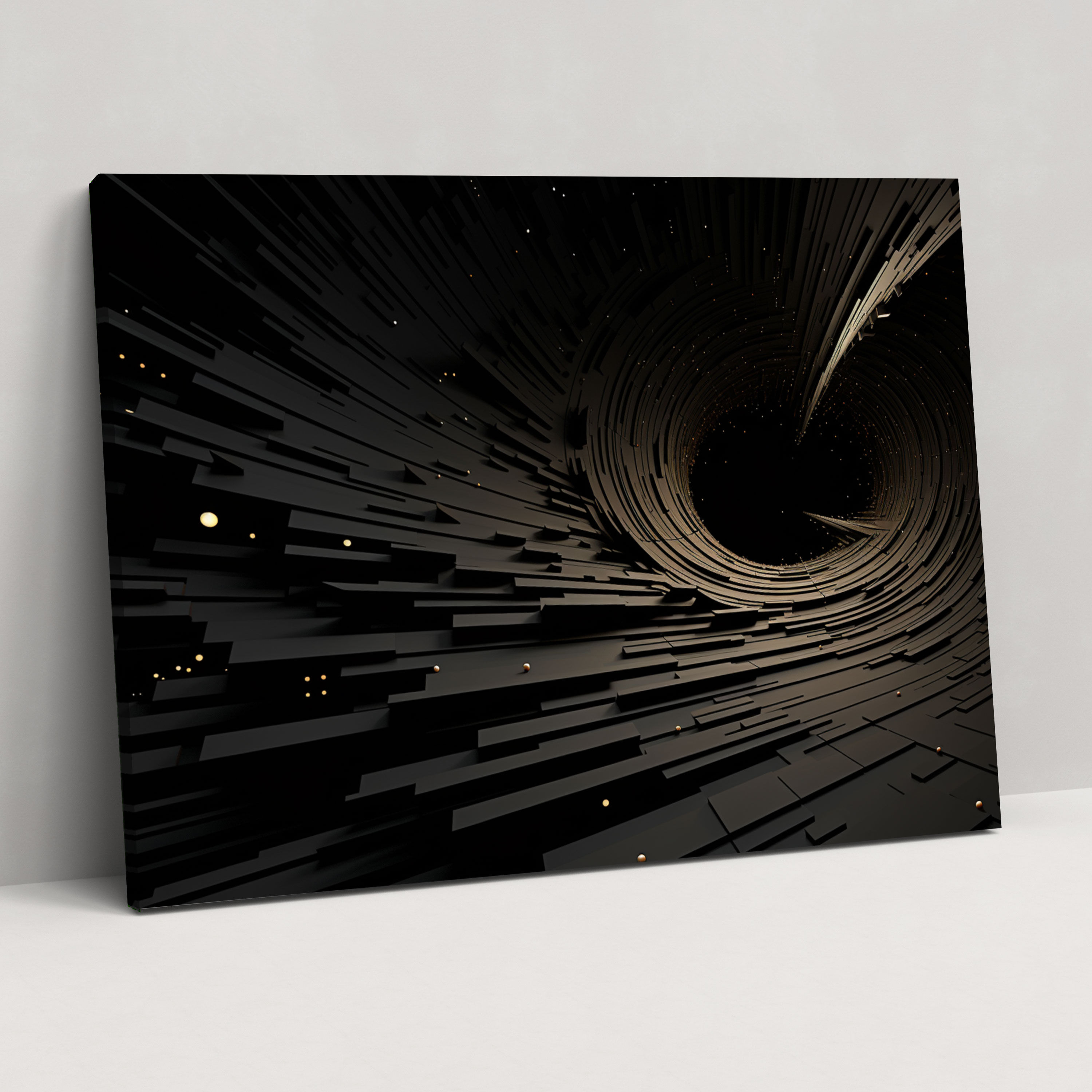 Infinite Depth Black Hole Wall Art - Earth, Canvas, Wall Decoration, Home Decoration