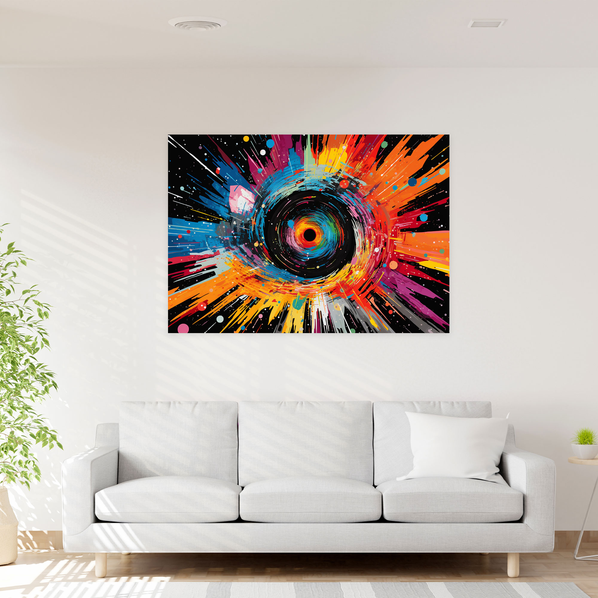 Energy Explosion Black Hole Canvas Print - Earth, Wall Art, Wall Decoration, Energy And Chaos Within
