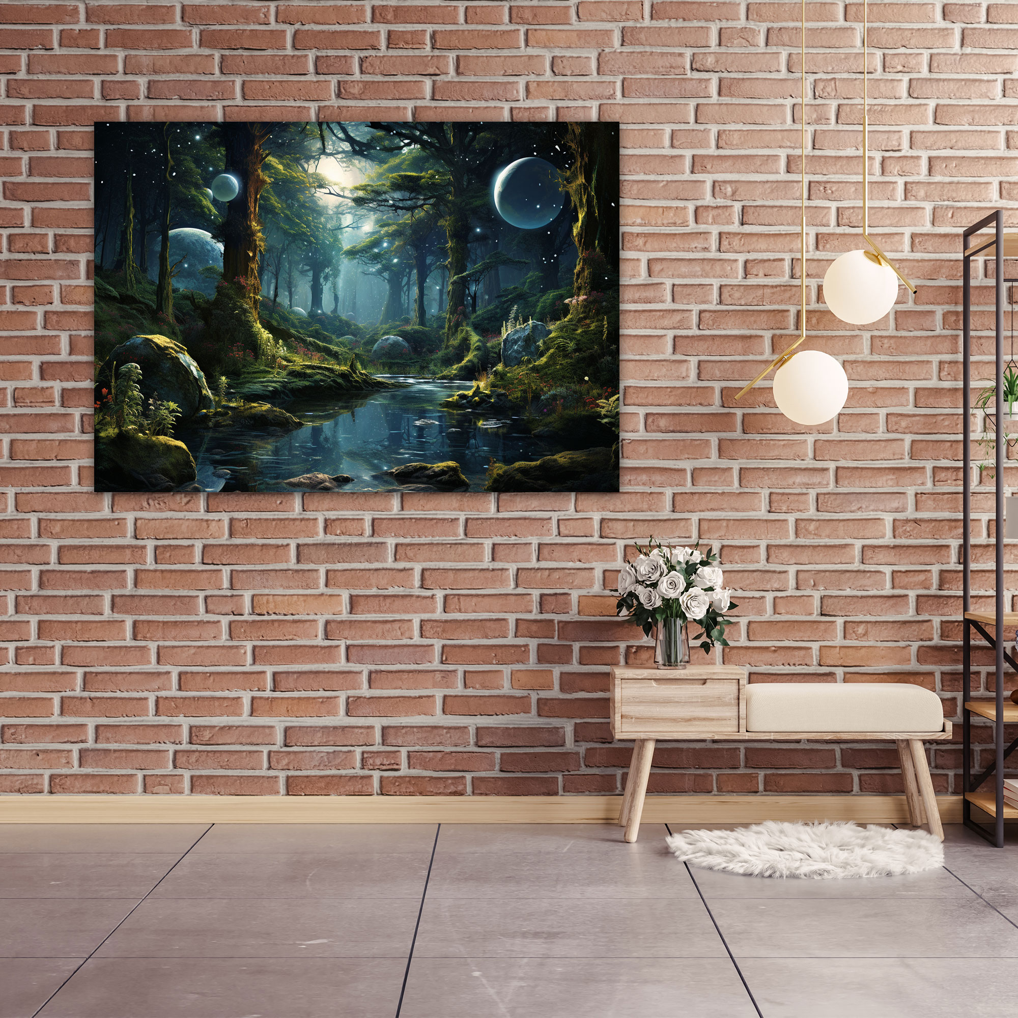 Nature Planets Canvas Print - Earth, Cosmic Intrigue, Canvas Print, Canvas