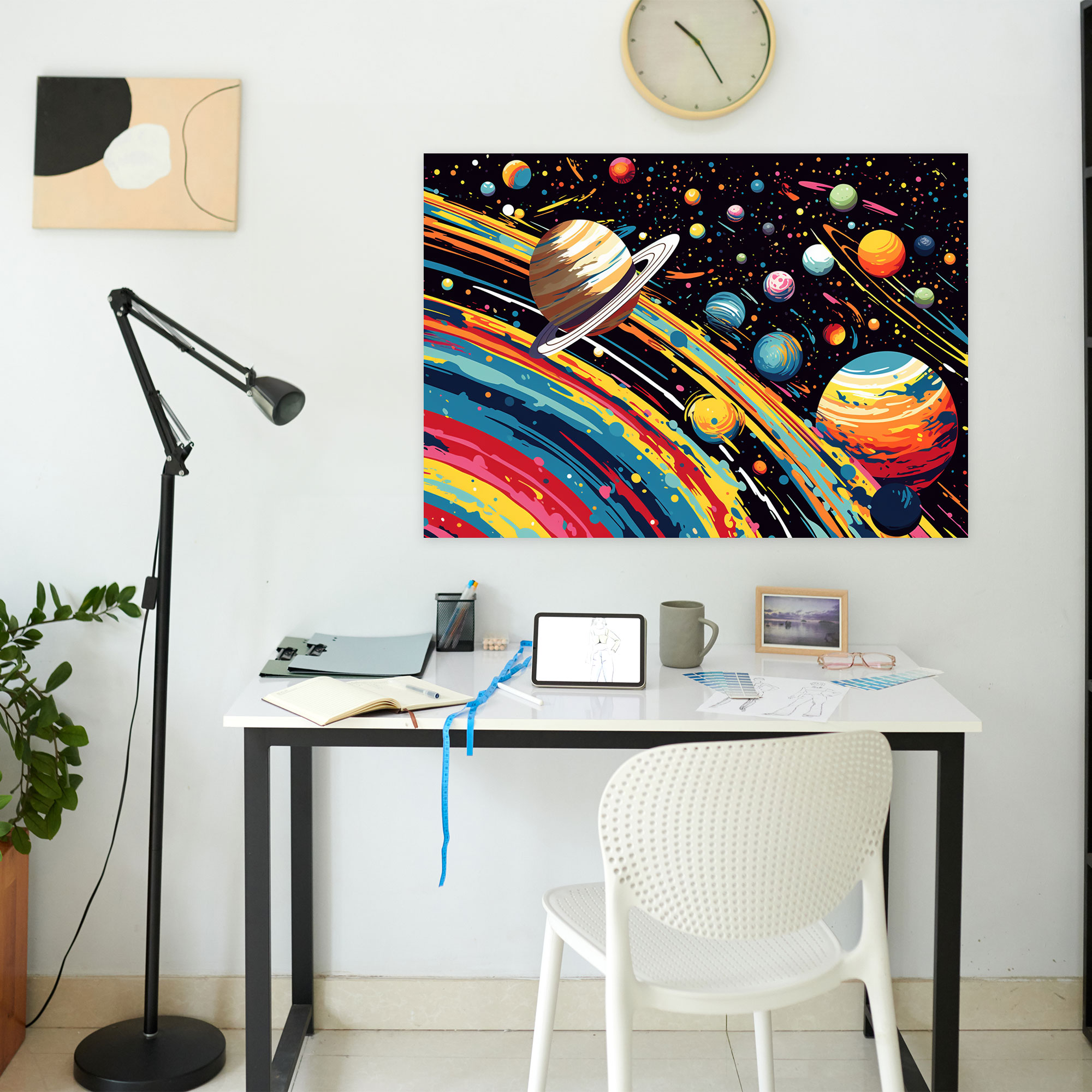Pop Art Planets Canvas Print - Earth, Canvas Wall Art, Canvas, Bold Depiction
