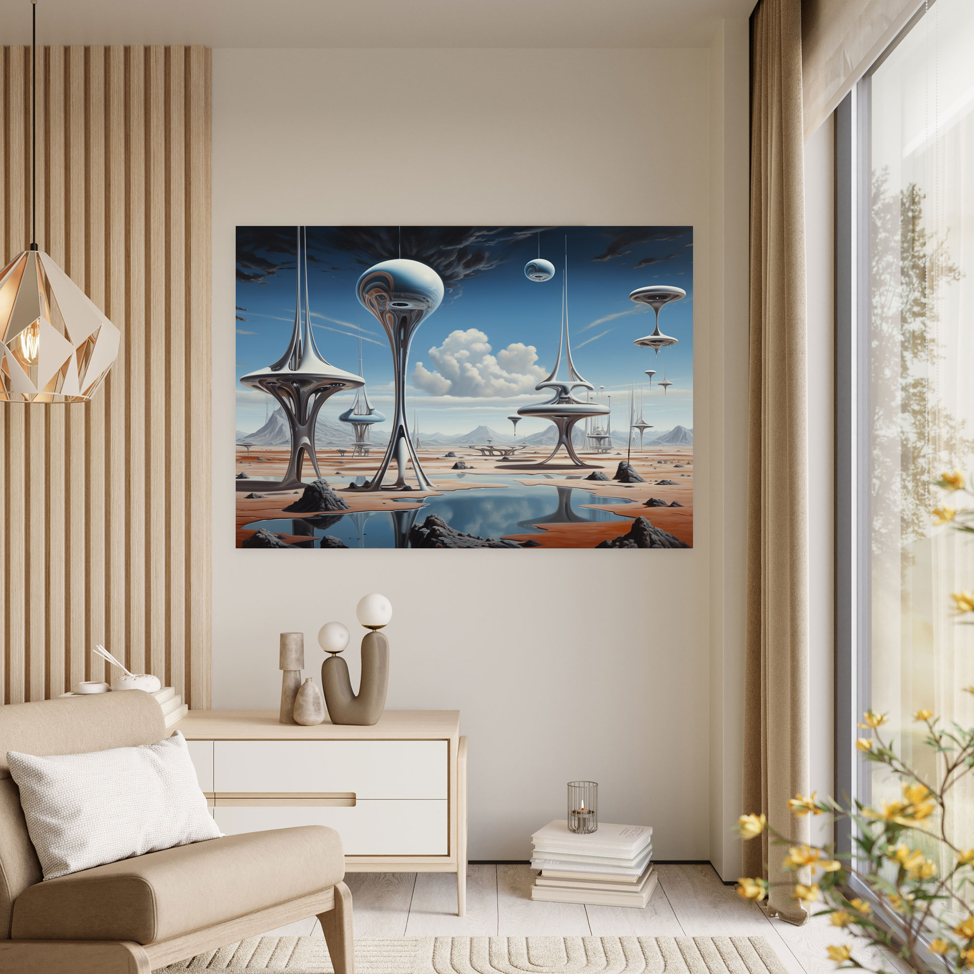 Floating Planets Wall Art - Earth, Floating Planets, Canvas, Fantastical Scene