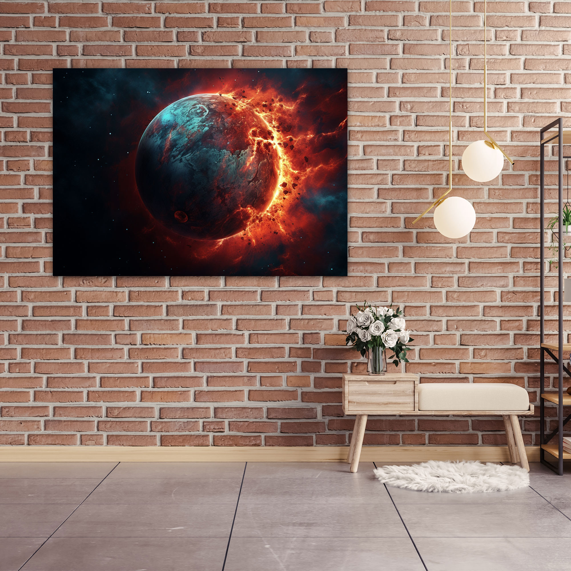 Realistic Planets Canvas Print - Earth, Planets, Canvas Print, Home Decoration