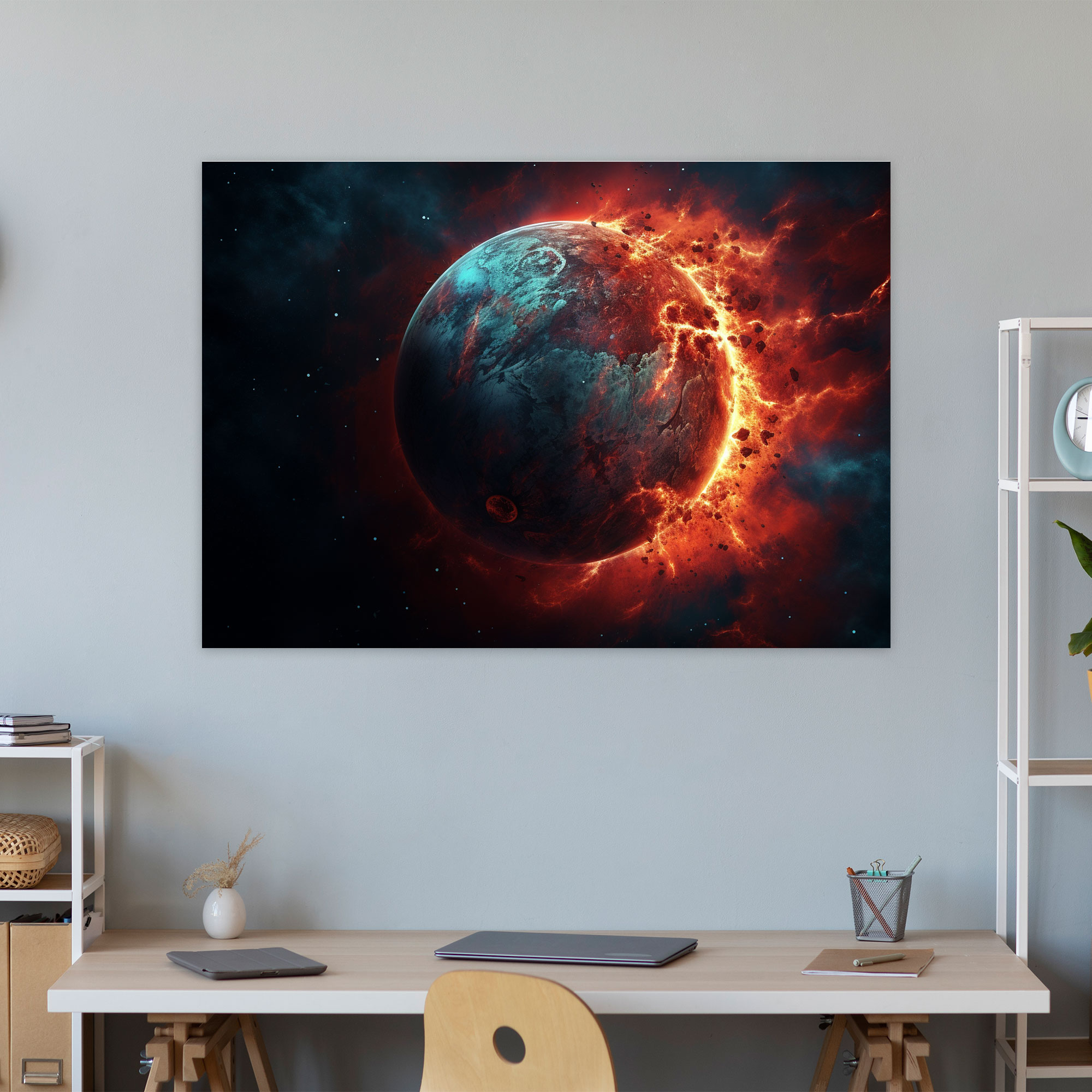 Realistic Planets Canvas Print - Earth, Planets, Canvas Print, Home Decoration