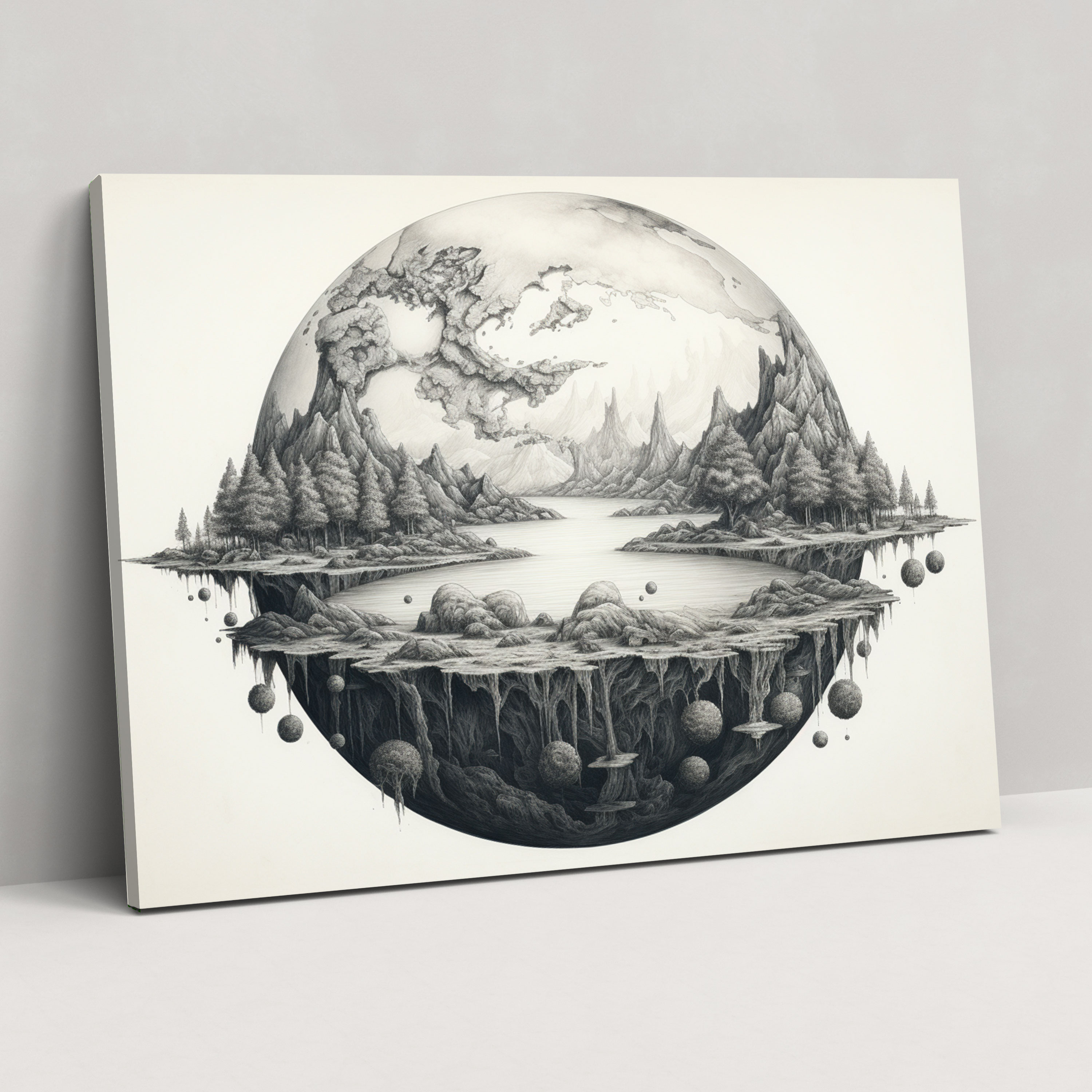 Earth Hand-Drawn Wall Art - Earth, Earth, Home Decoration, Wall Art