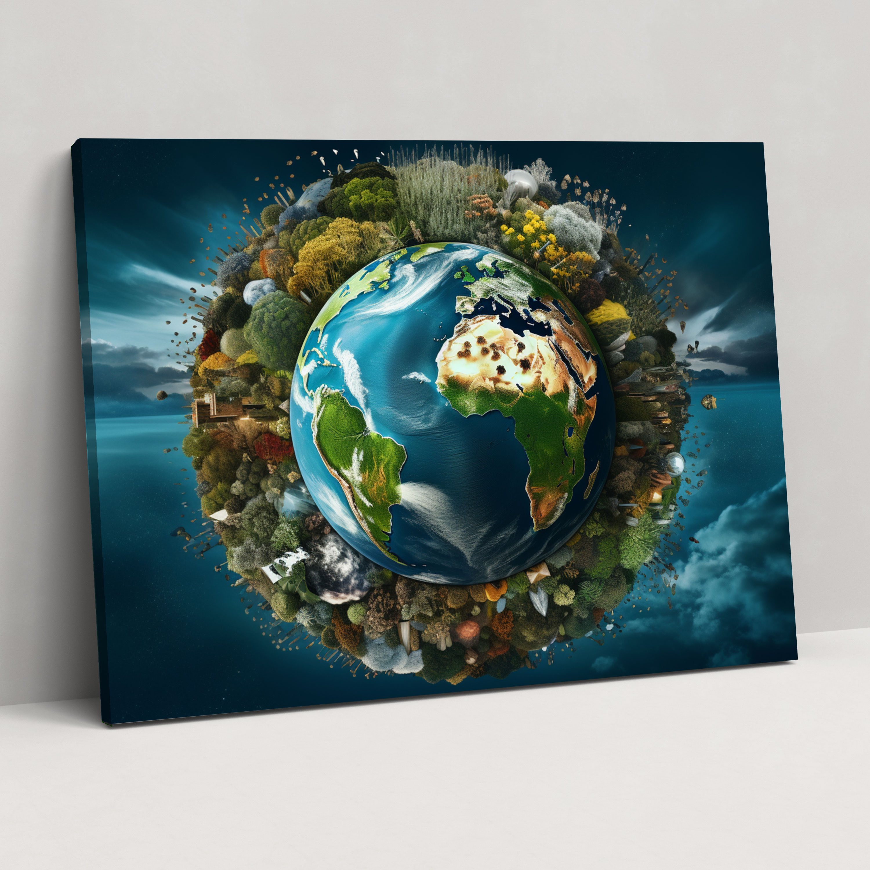 Earth Satellite Images Wall Art - Earth, Earth, Canvas Print, Canvas