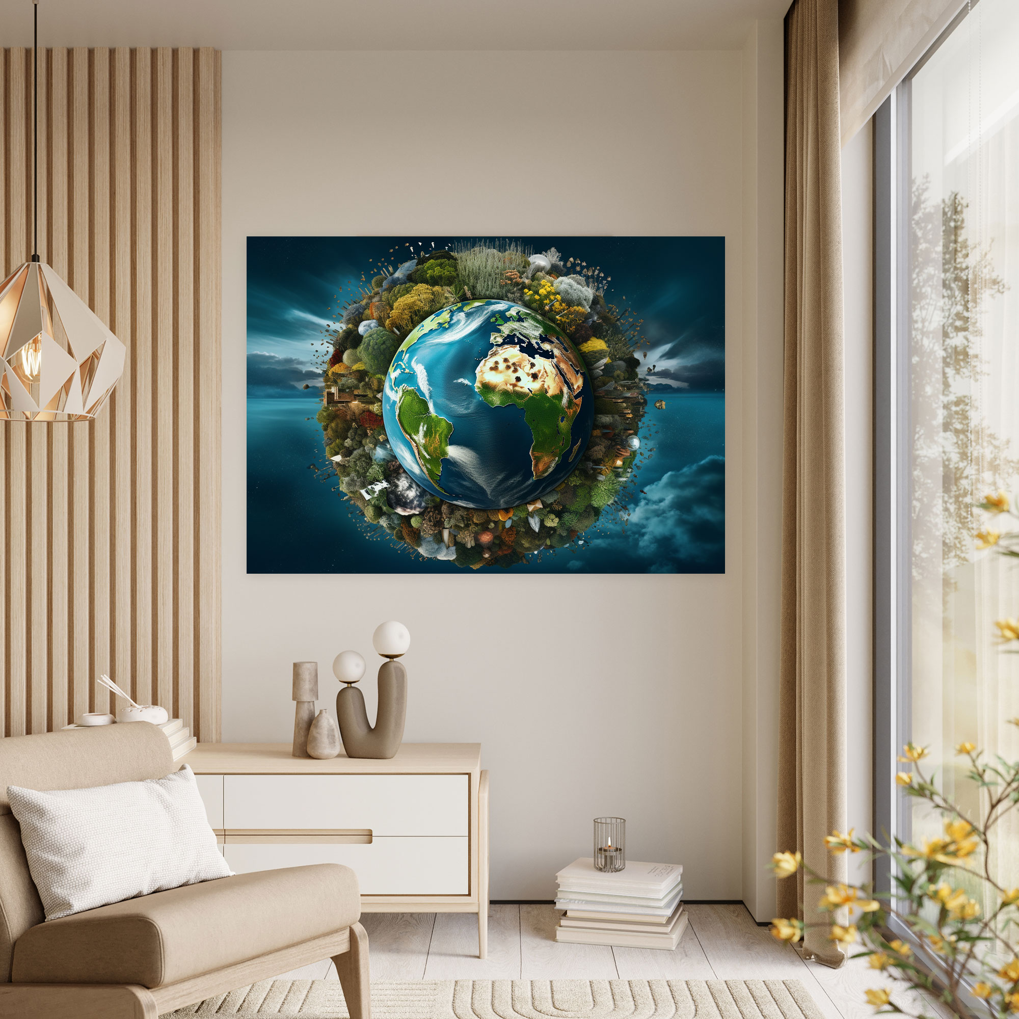 Earth Satellite Images Wall Art - Earth, Earth, Canvas Print, Canvas