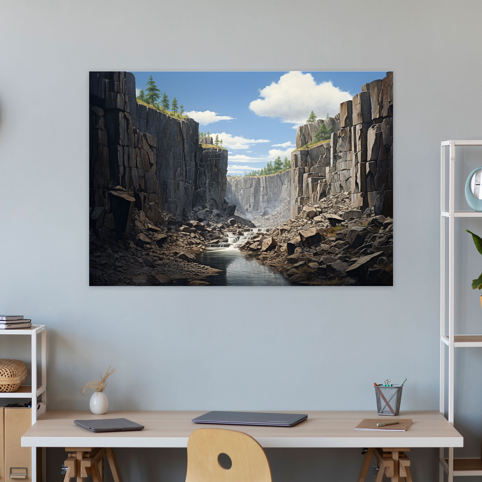 Earth Landscapes Canvas Print - Earth, Earth, Wall Art, Photorealistic Painting