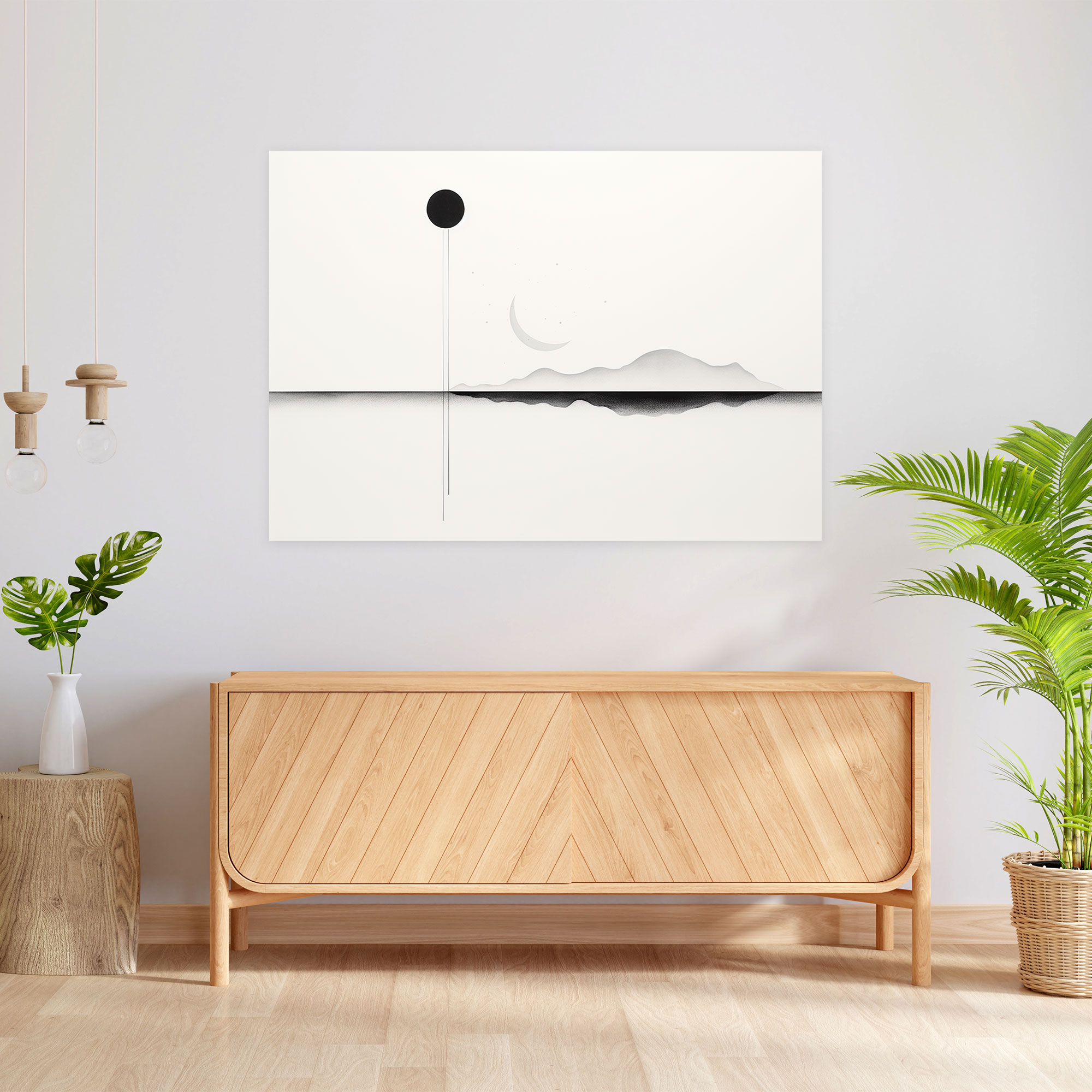 Earth Minimalist Line Art - Earth, Wall Decoration, Canvas Print, Wall Art