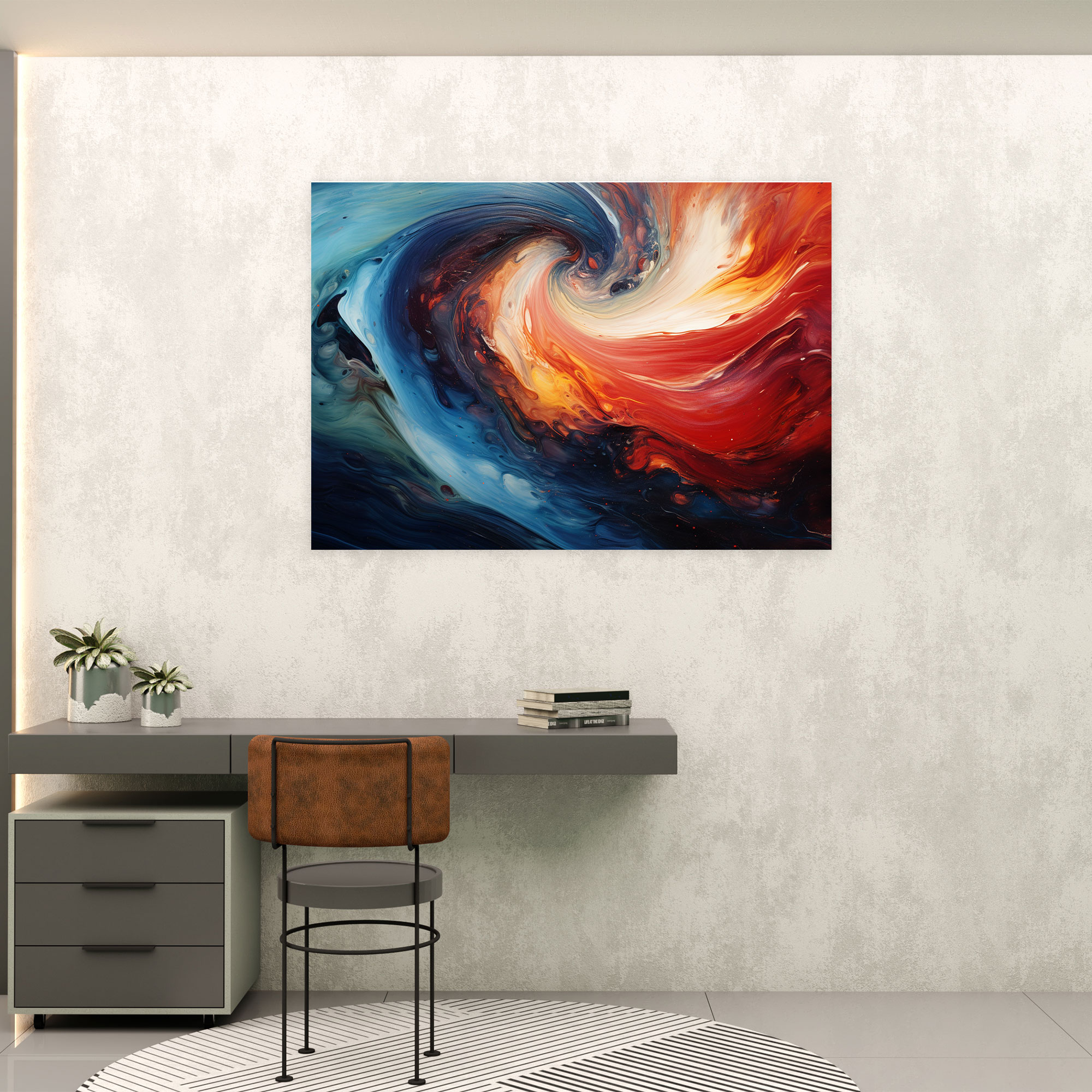 Jupiter Canvas Print - Earth, Jupiter, Abstract Oil Painting, Vibrant Colors