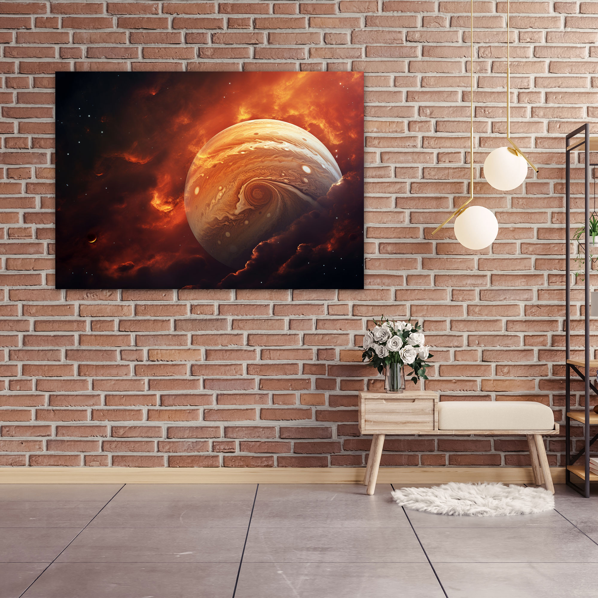 Jupiter Wall Art - Earth, Canvas Wall Art, Wall Art, Great Red Spot