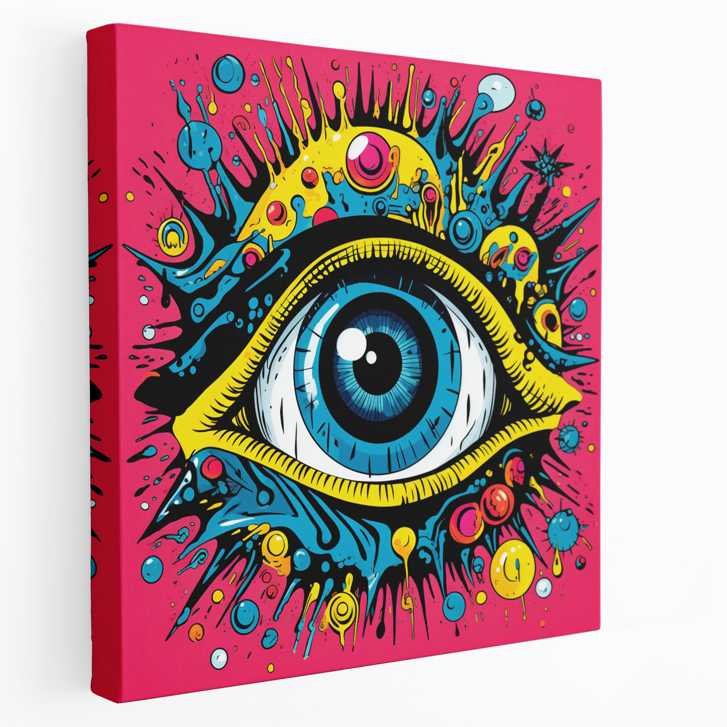 Pop Art Evil Eye Bead Canvas Print - Evil Eye Bead, Wall Decoration, Canvas Print, Bold