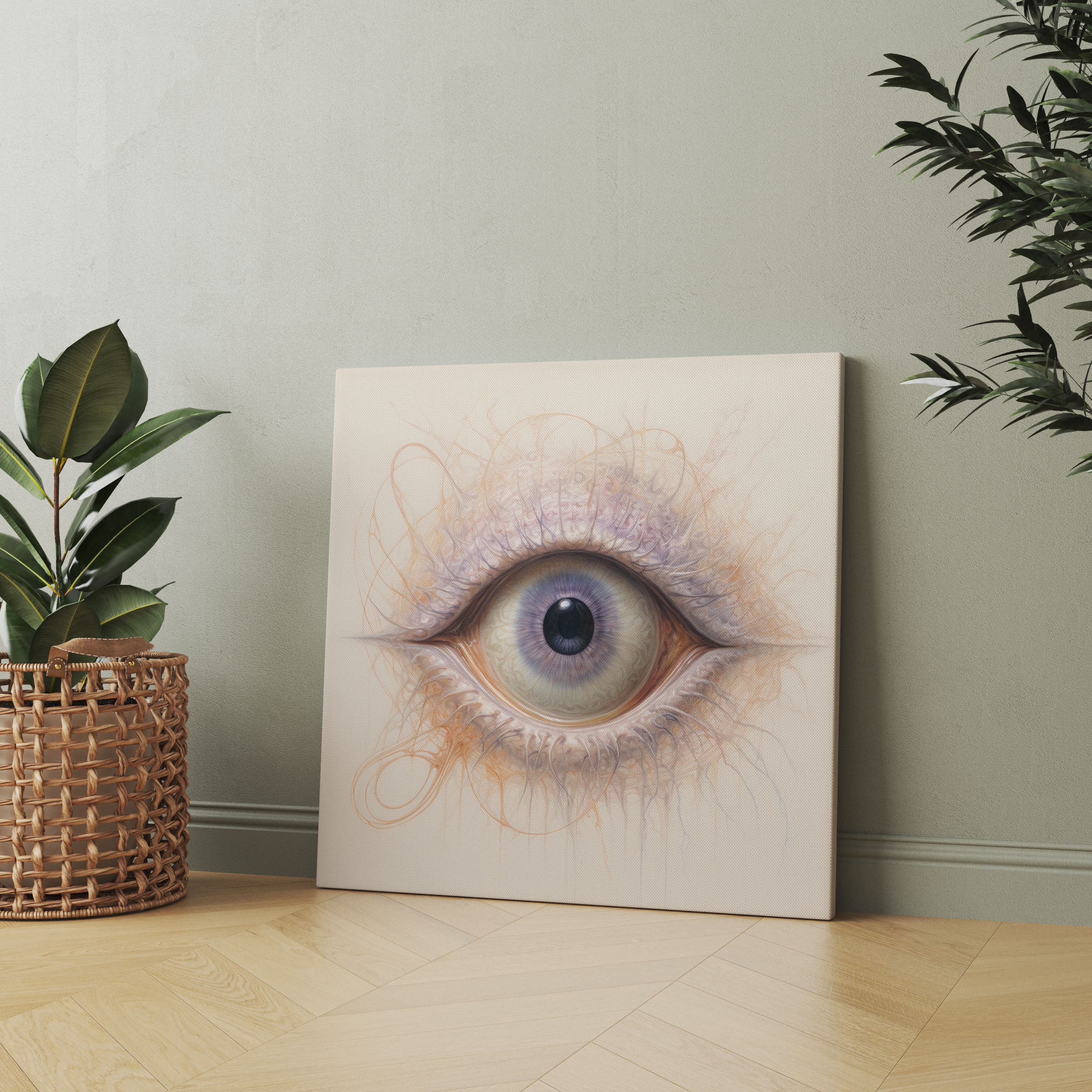 Evil Eye Bead Canvas Print - Evil Eye Bead, Canvas Wall Art, Canvas, Wall Decoration