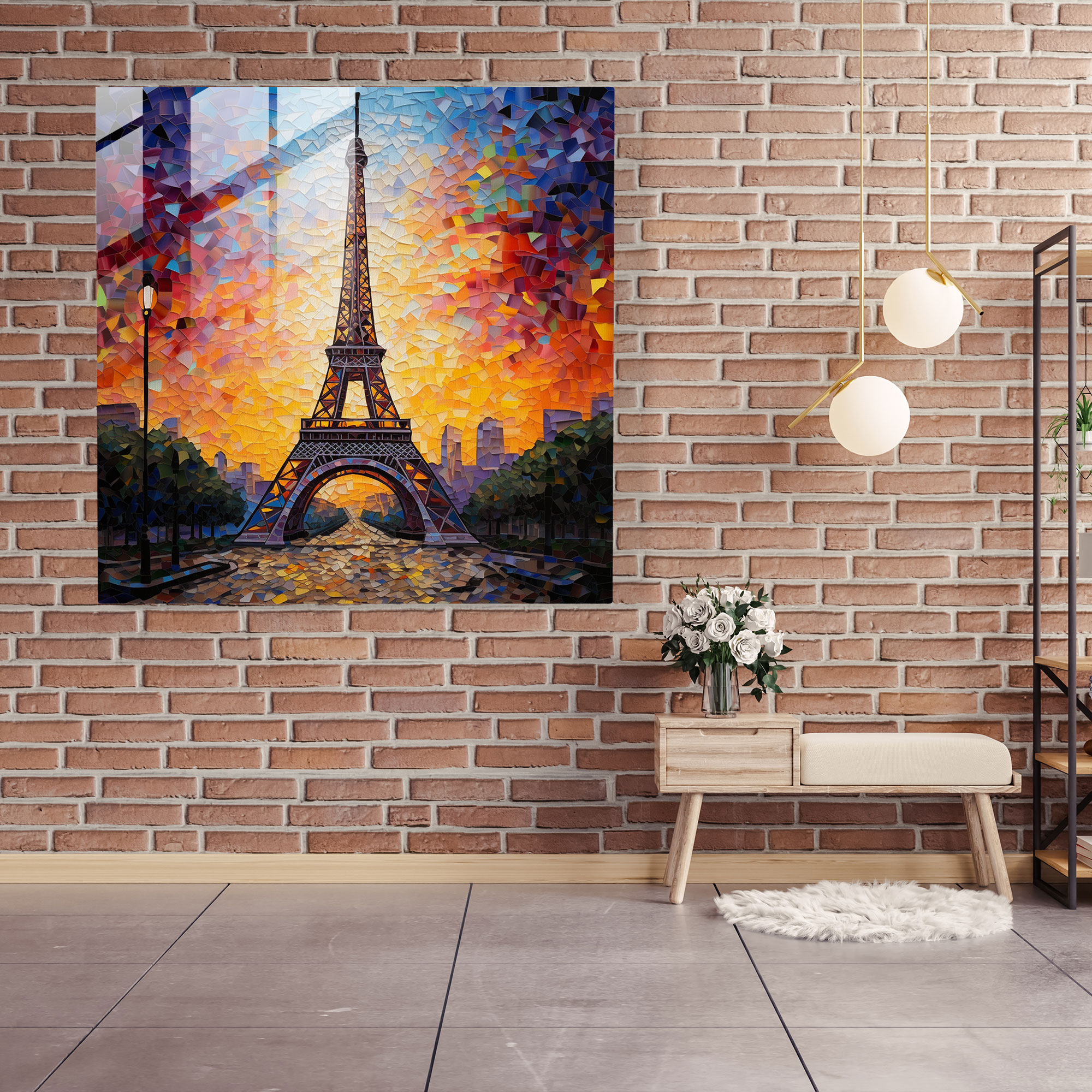 Vibrant Glass Prints - Contemporary Mosaic Glass Wall Art, Home Decoration, Modern Artwork