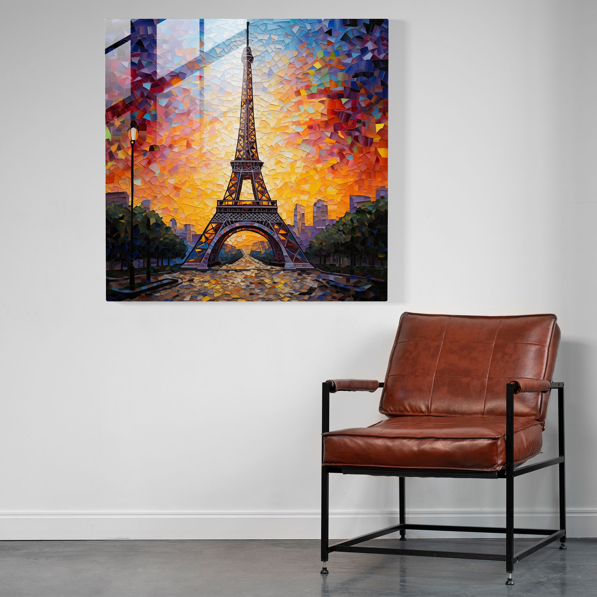 Vibrant Glass Prints - Contemporary Mosaic Glass Wall Art, Home Decoration, Modern Artwork