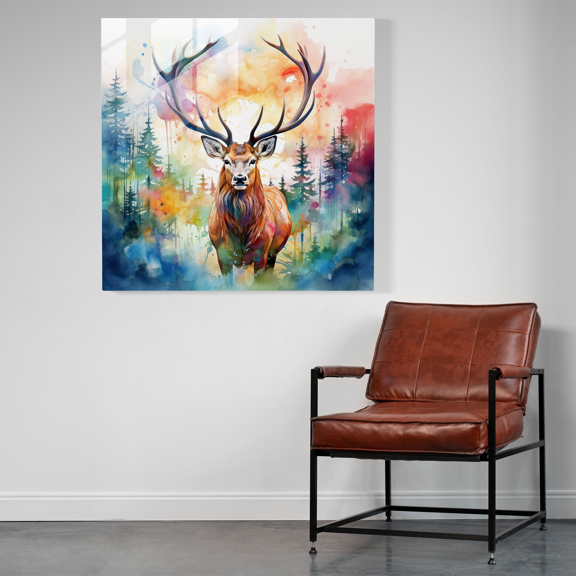 Dreamscape Elk Glass Print - Elk, Glass Print, Glass Wall Art, Glass Art