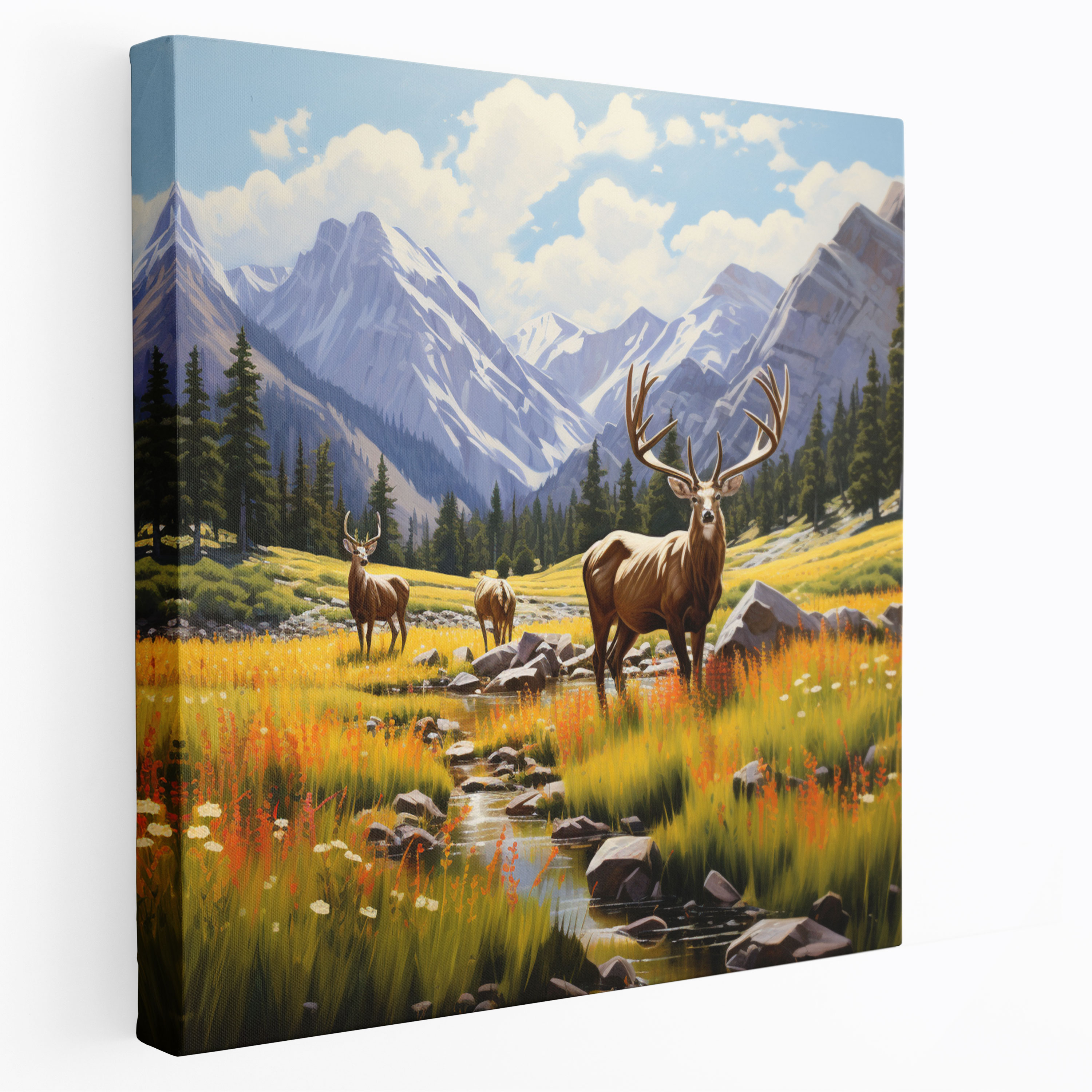 Mountain Elk Canvas Print - Elk, Canvas Wall Art, Elk Wall Art, Elk Canvas Print