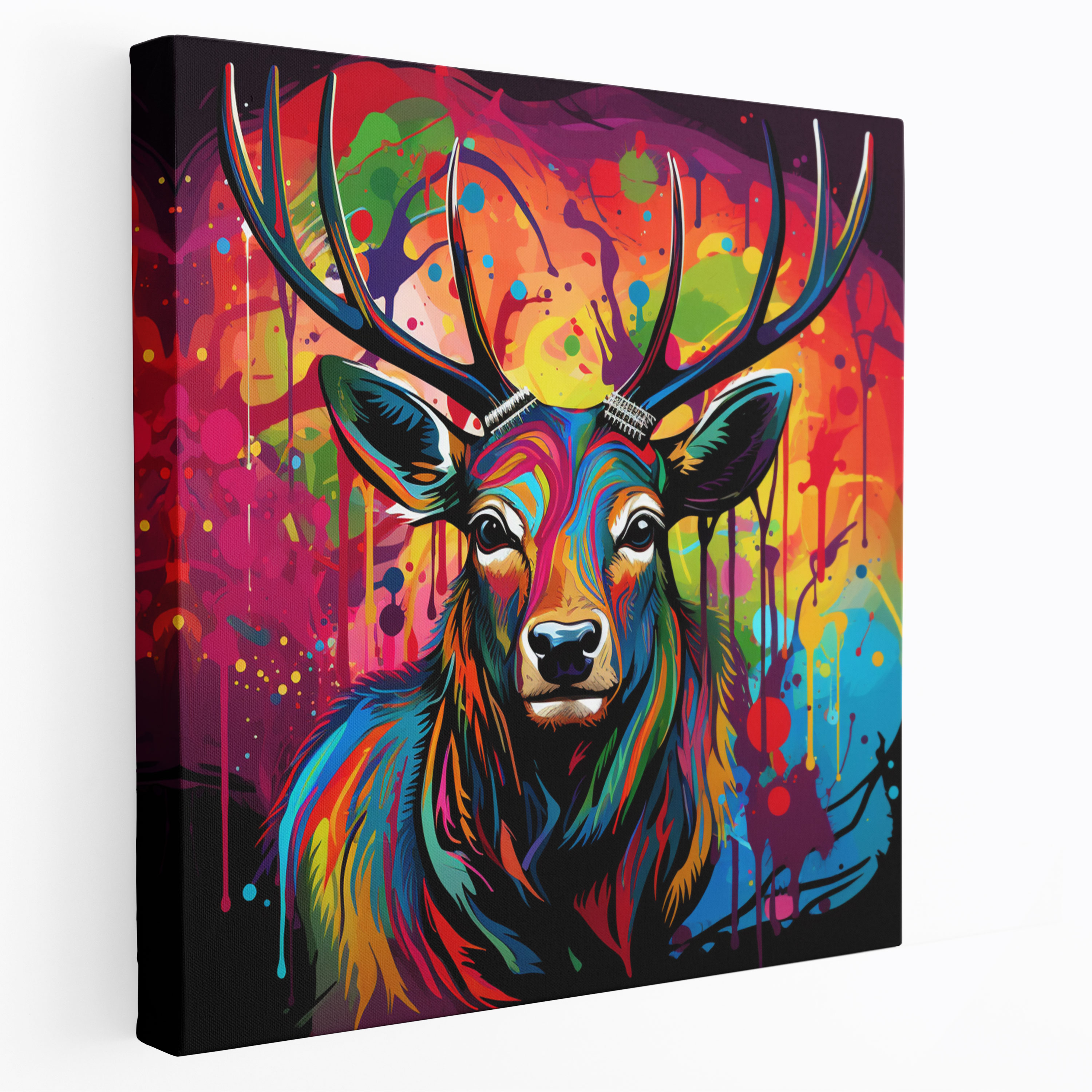 Pop Art Elk Canvas Print - Elk, Home Decoration, Canvas Wall Art, Elk Canvas Print
