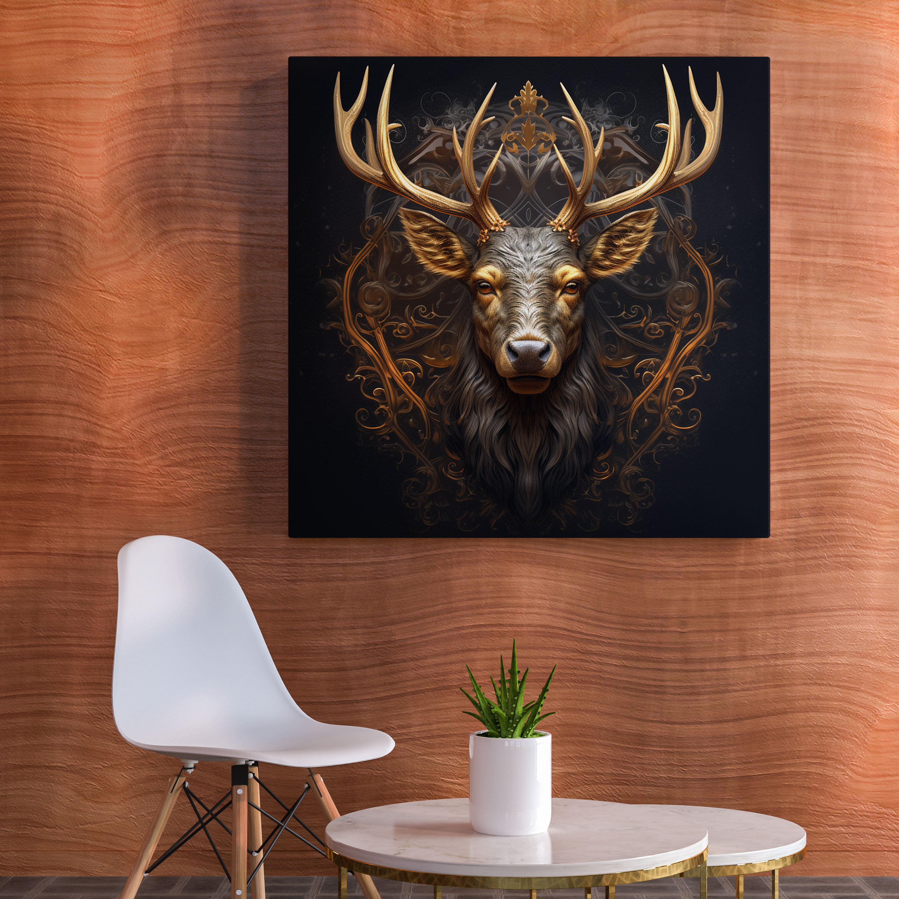 Elk Wall Decoration - Regal Antlers - Elk, Animal Portrait, Canvas Print, Canvas Wall Art