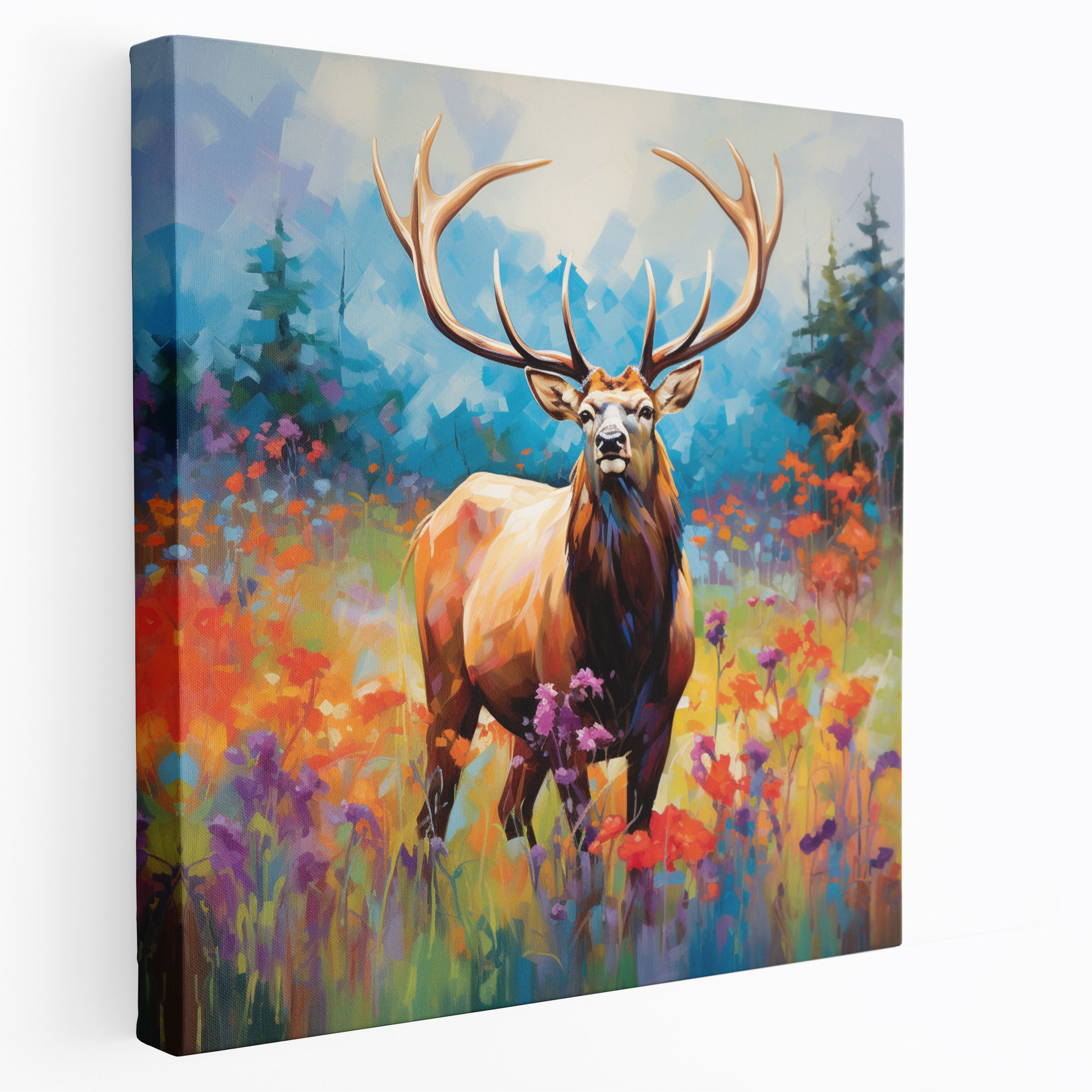 Elk Canvas Print - Fields Of Harmony - Elk, Canvas Wall Art, Wall Art, Wall Decoration