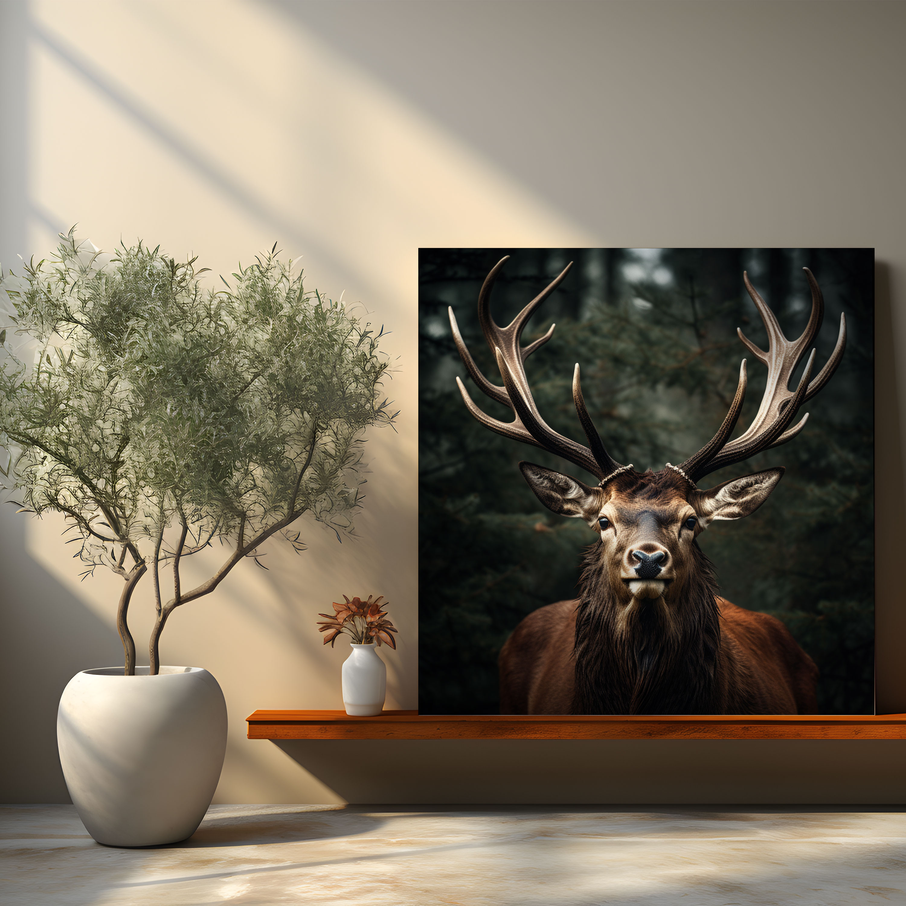 Elk Wall Decoration - Majestic Antlers - Elk, Canvas Wall Art, Elk, Canvas