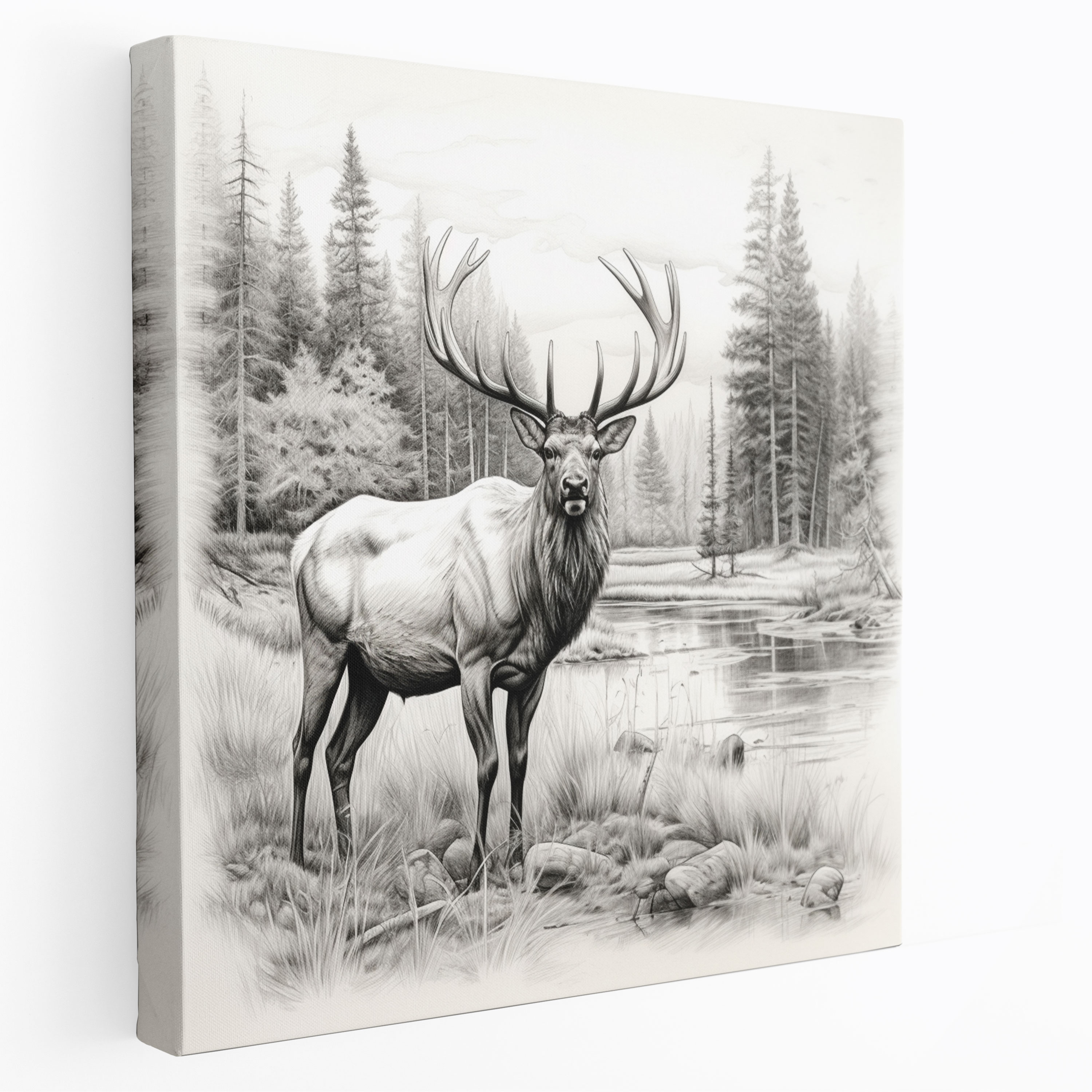 Elk Wall Decoration - Natural Habitat - Elk, Wall Art, Wall Decoration, Natural Habitat