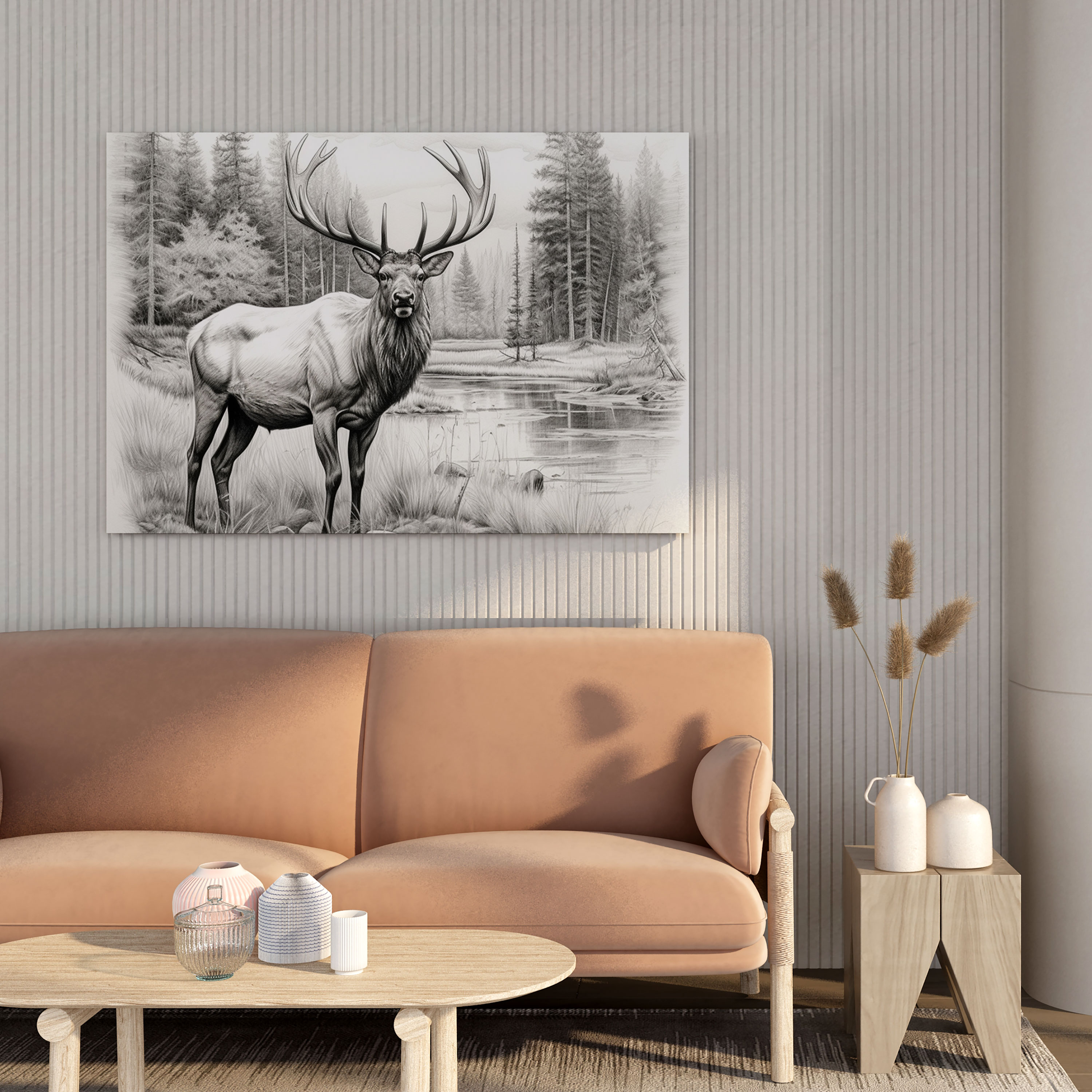 Elk Wall Decoration - Natural Habitat - Elk, Wall Art, Wall Decoration, Natural Habitat