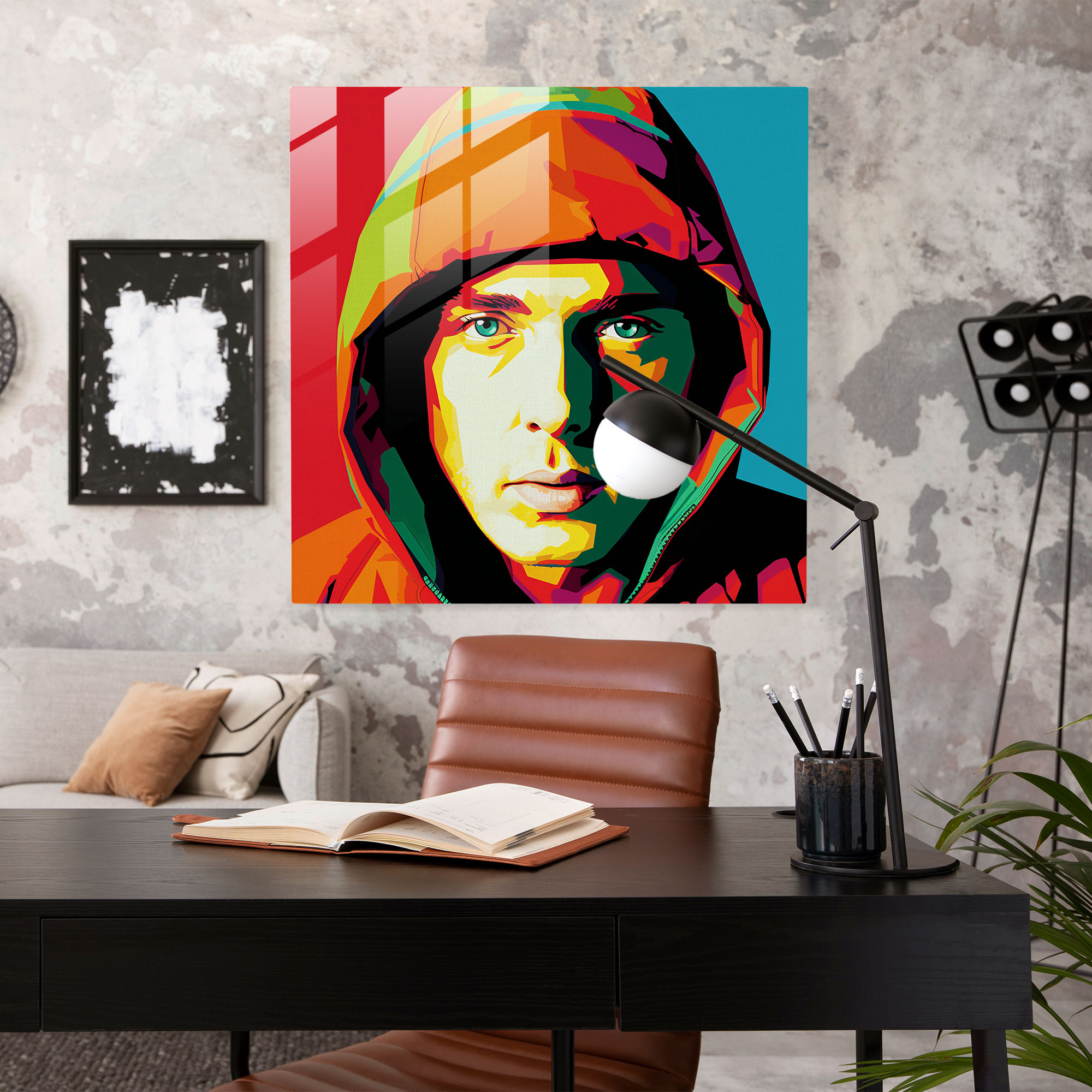 Eminem Wall Decoration - Eminem, Glass Print, Wall Decoration, Eminem