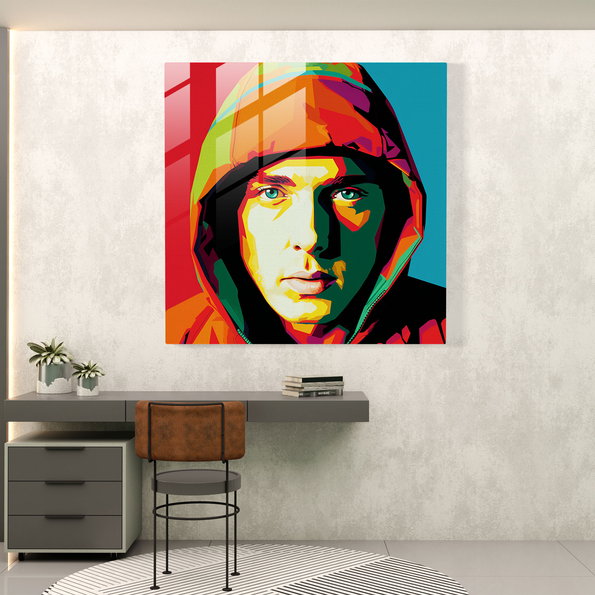 Eminem Wall Decoration - Eminem, Glass Print, Wall Decoration, Eminem